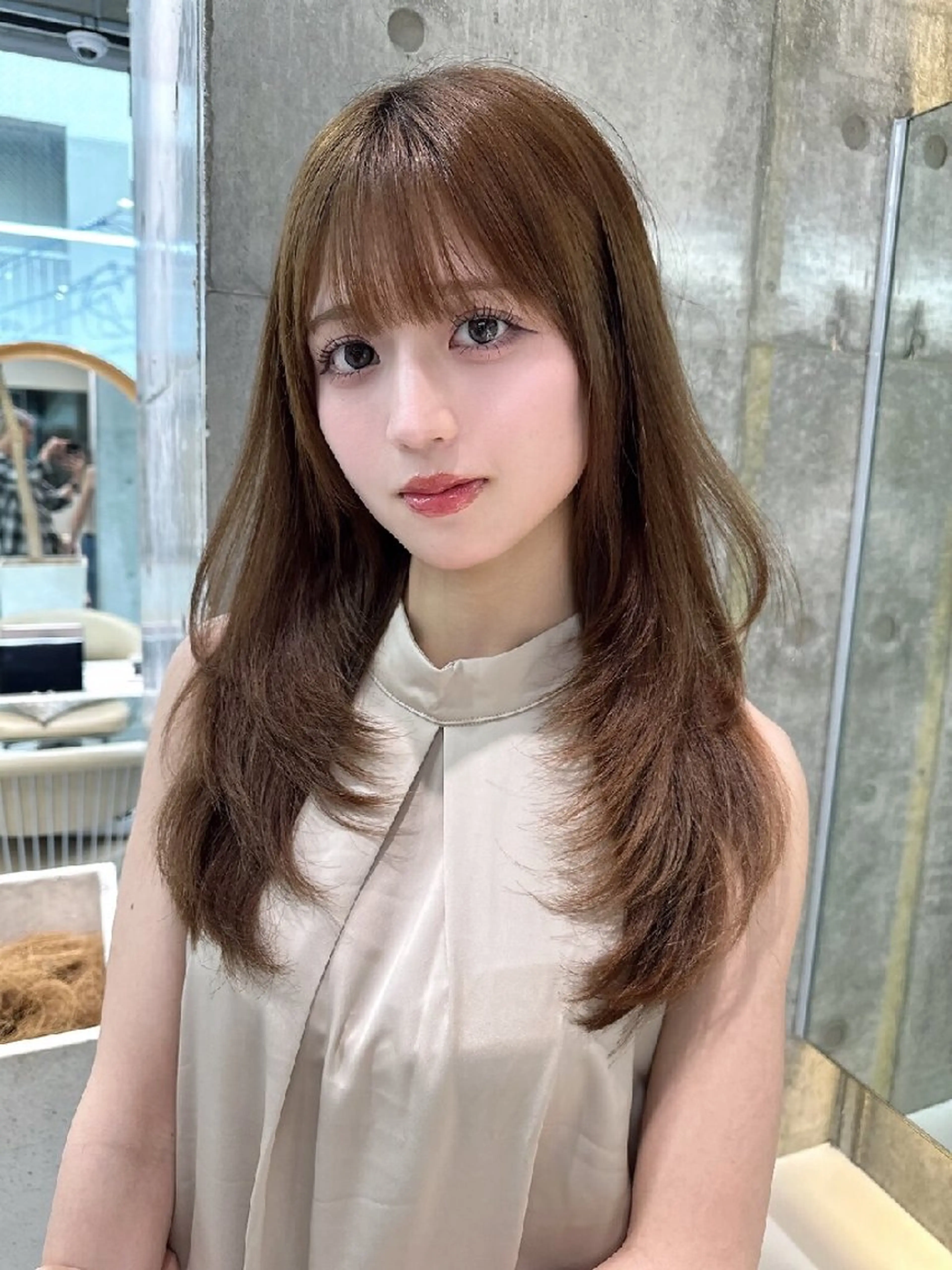 ロング カラー ヘアカラー トリートメント Lond Roleのヘアスタイル