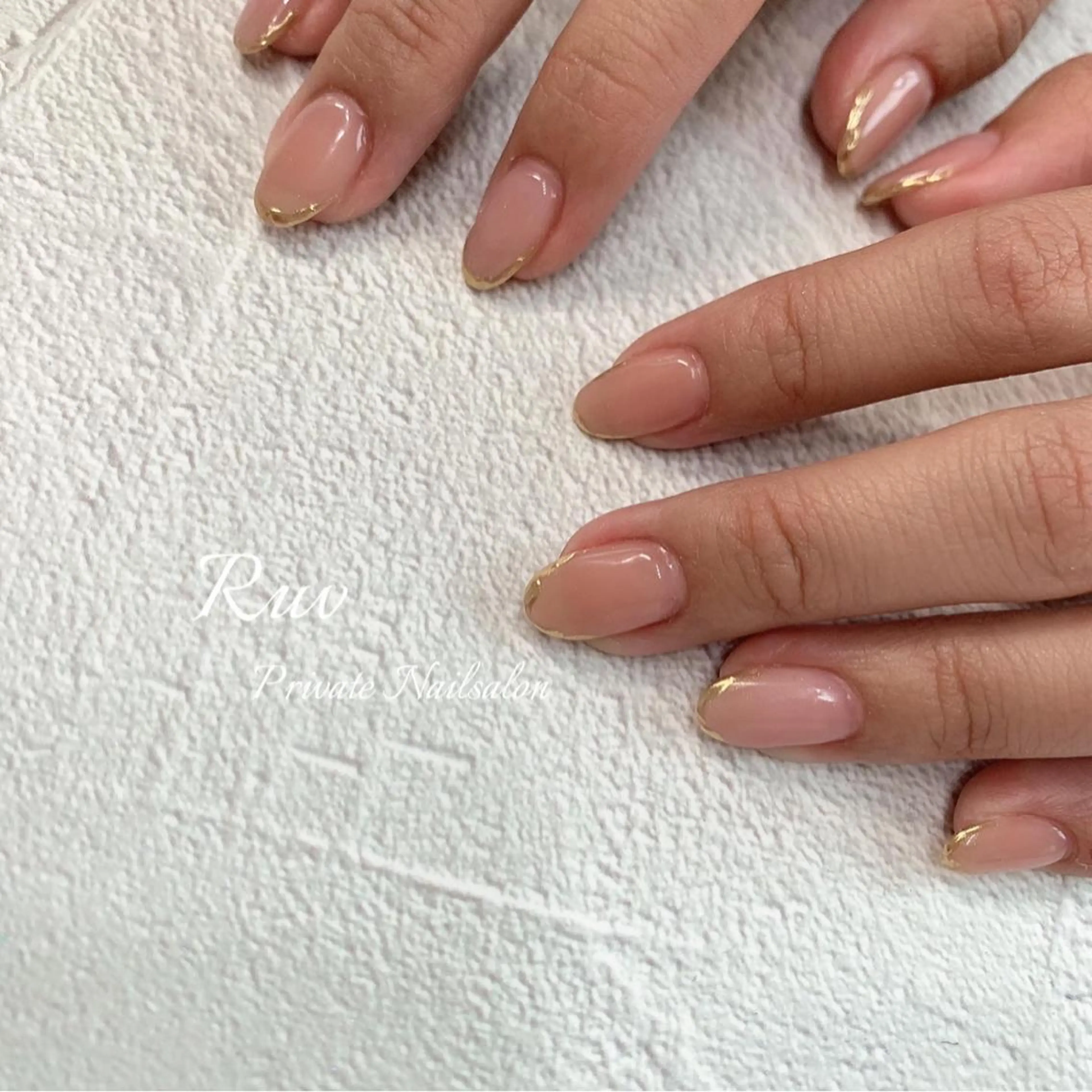 ネイル フレンチネイル ミラーネイル プライベート ネイルサロン　ルヴのネイルデザイン