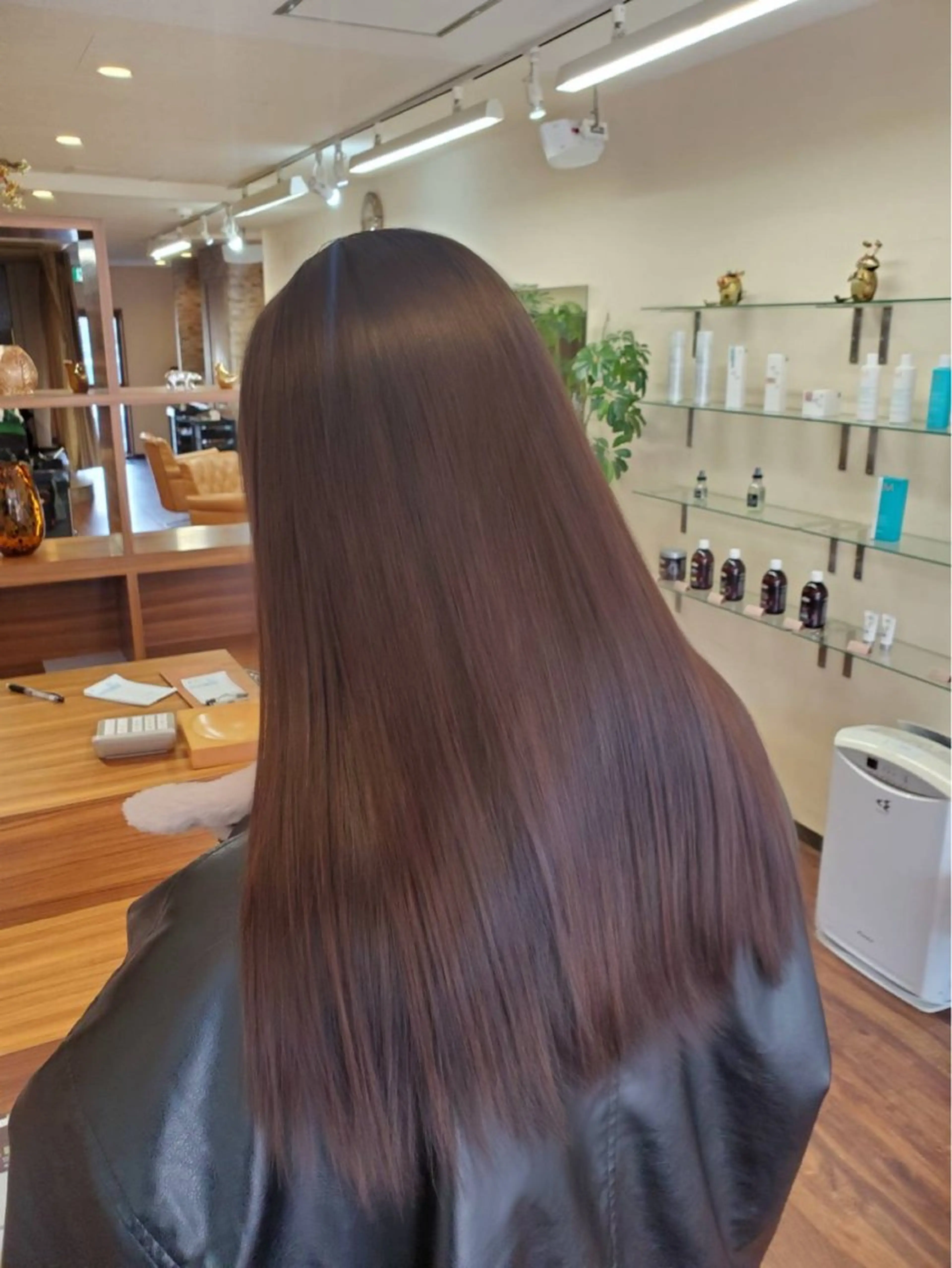 ロング カラー 縮毛矯正 AIRA🎀七隈／ ワンホン／韓国ヘアのヘアスタイル