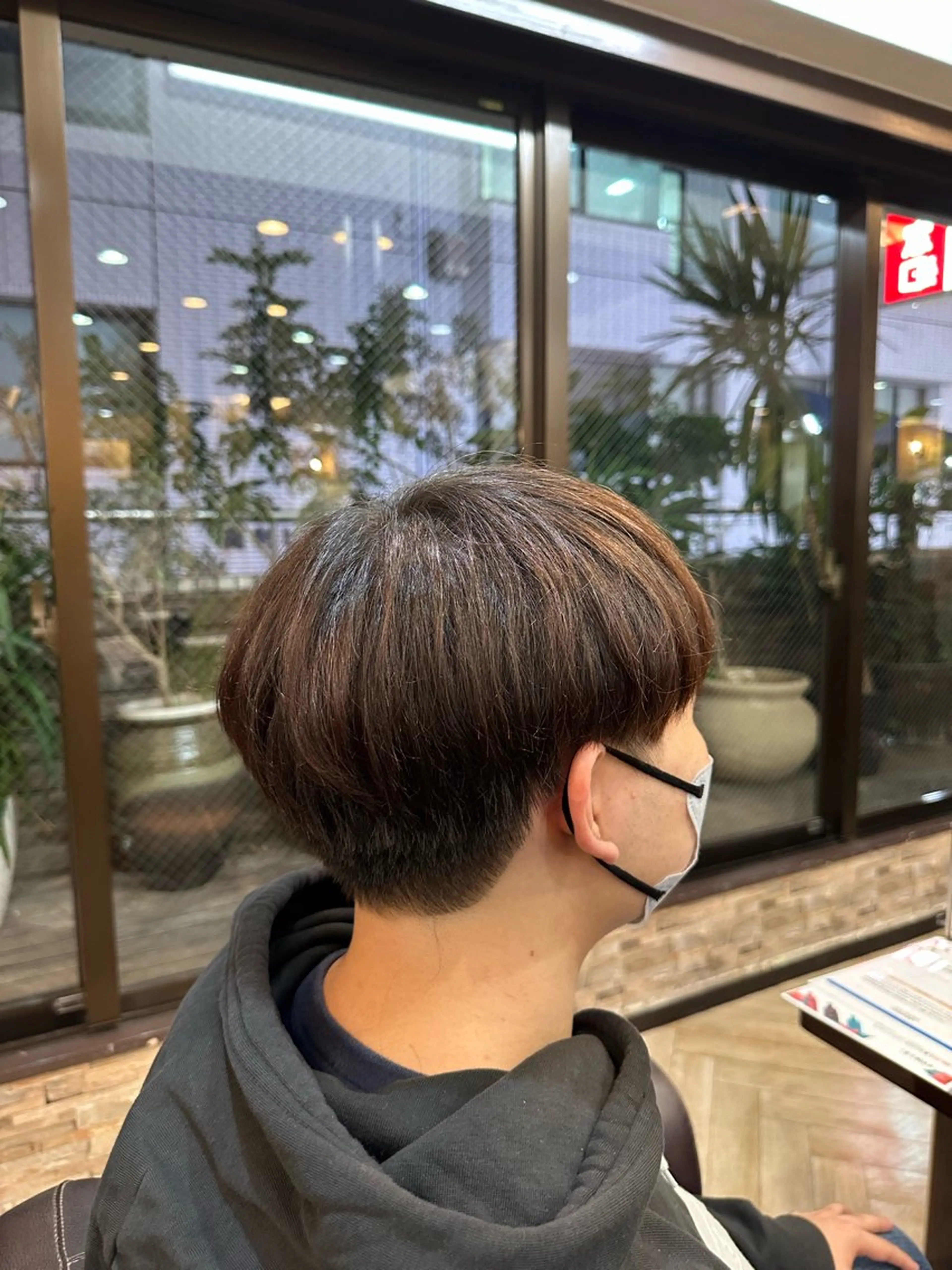 メンズ センターパート メンズ韓国風 韓国マッシュ マッシュウルフ マッシュ 縮毛矯正&髪質改善/ きょうの🐺のヘアスタイル