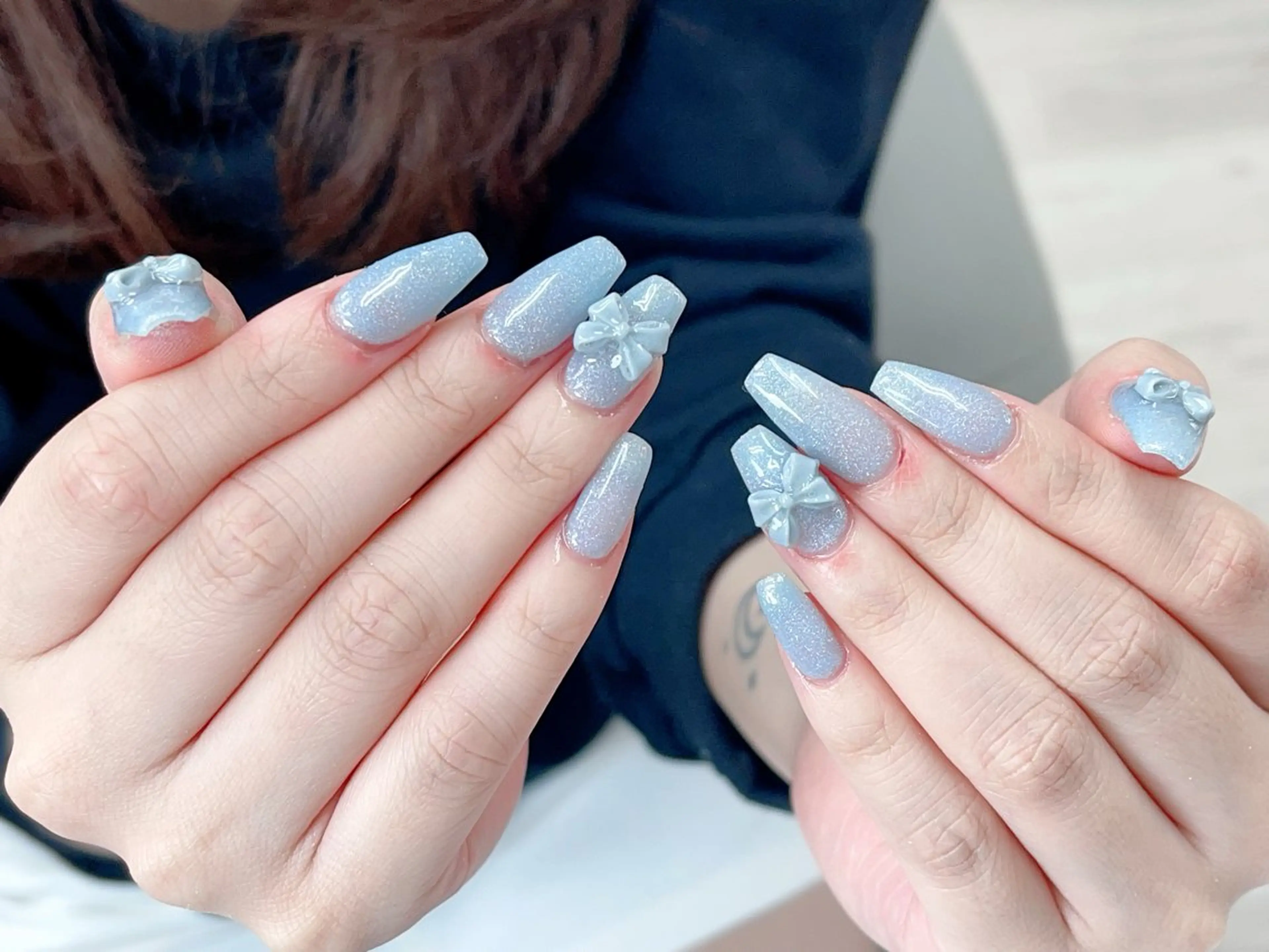 メンズ ネイル アートネイル フレンチネイル ジェルネイル キラキラネイル パラジェル ハンドネイル Bloom スカルプ専門店のネイルデザイン