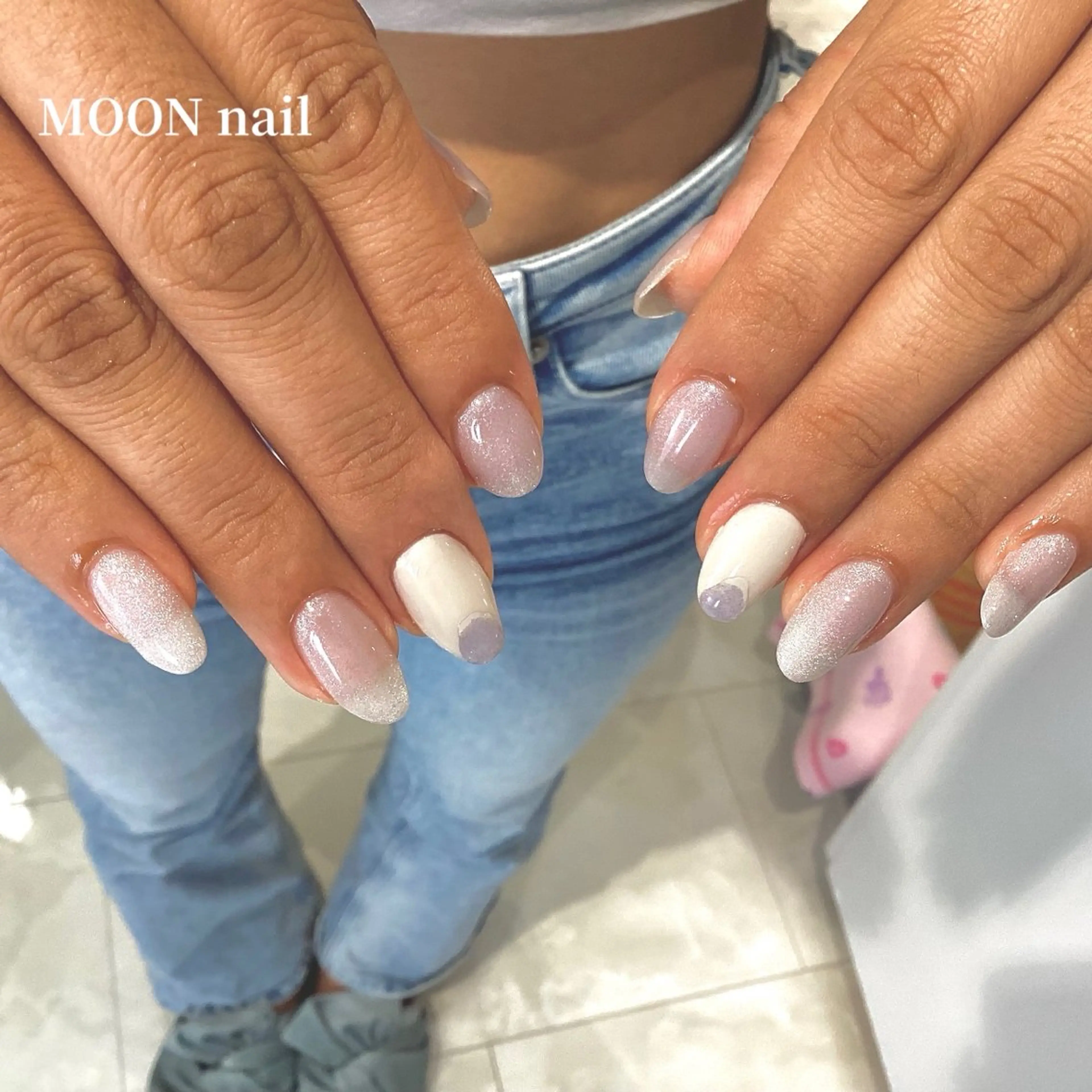 ネイル アートネイル マグネットネイル ハンドネイル 浦添 MOON  nailのネイルデザイン