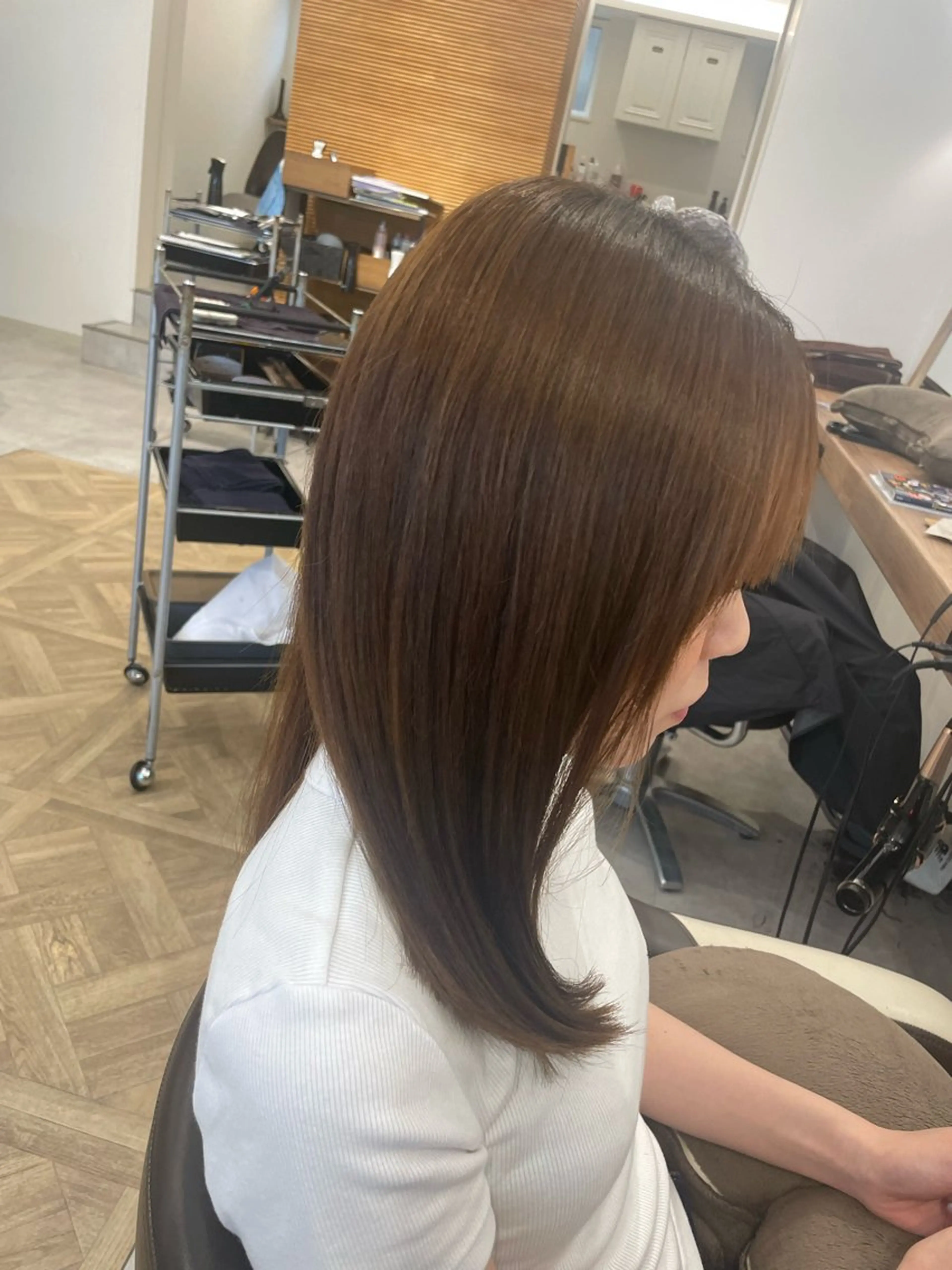 セミロング パーマ カット 縮毛矯正 riddle hair(駒生)所属・山越 美裕樹のヘアスタイル