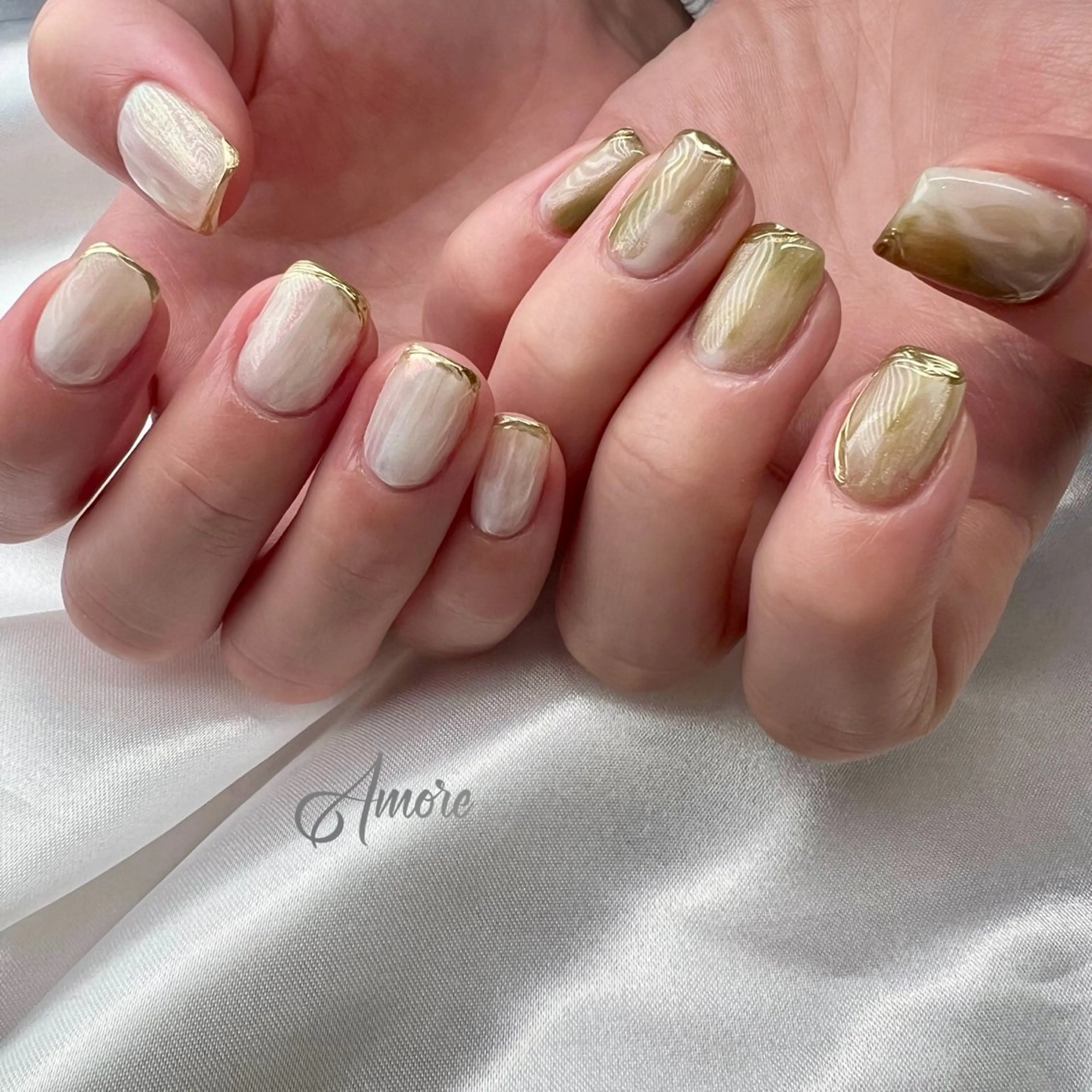 ネイル ジェルネイル キラキラネイル 韓国ネイル マグネットネイル パラジェル You kyehwaのネイルデザイン