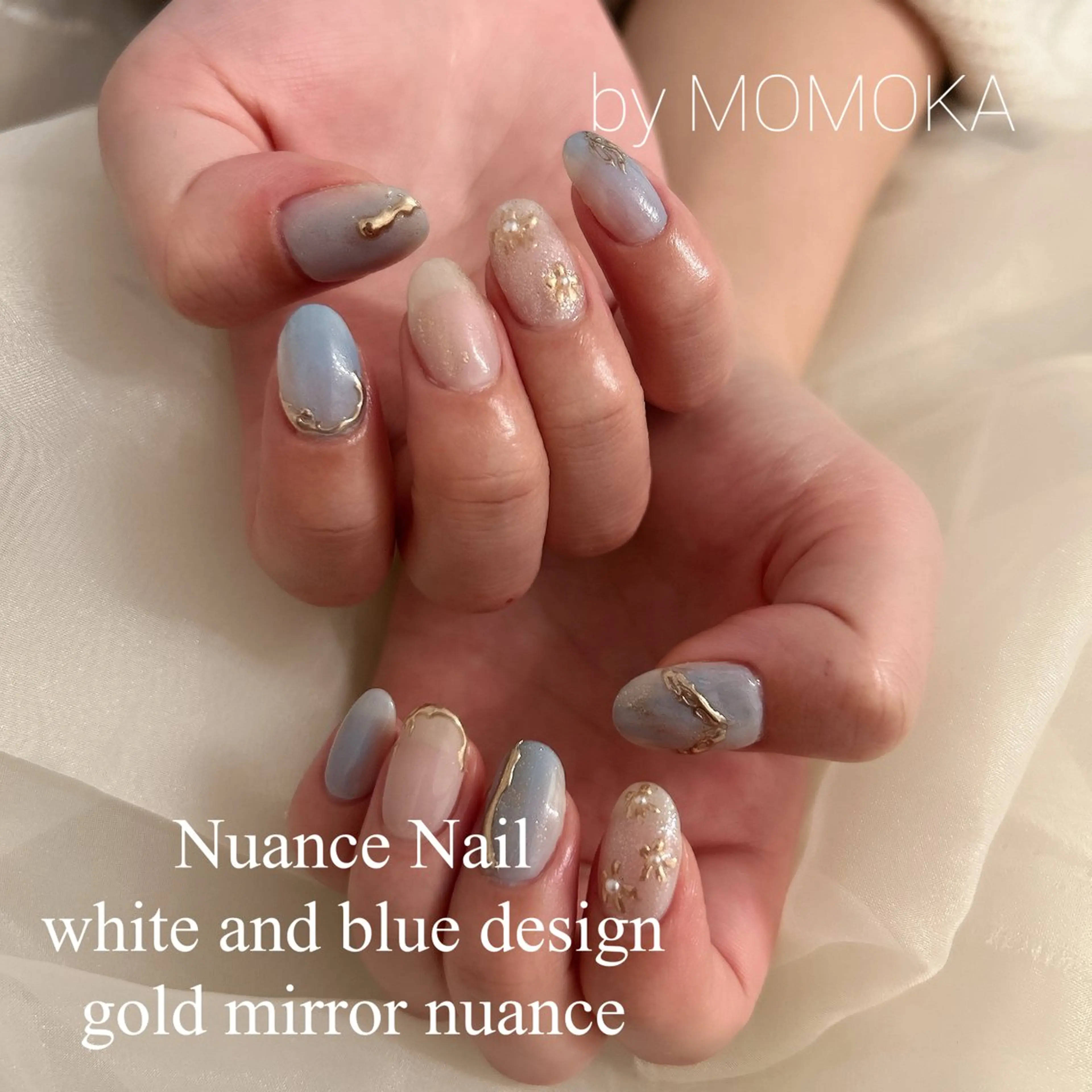 ネイル フラワーネイル ミラーネイル ハンドネイル momoka_nails所属・Momo Nailsのネイルデザイン