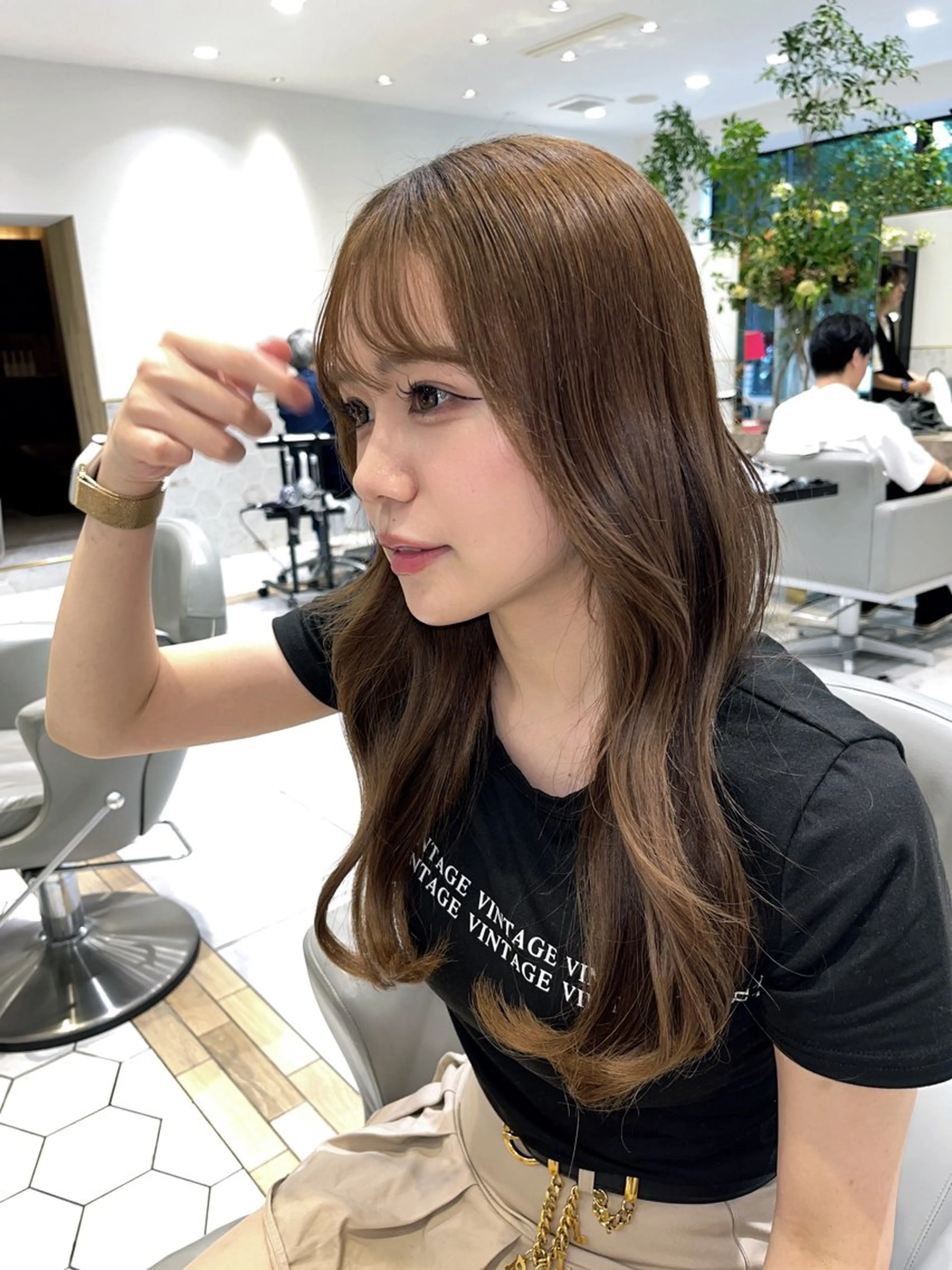 ロング カラー ヘアカラー costes 今井芽依のヘアスタイル