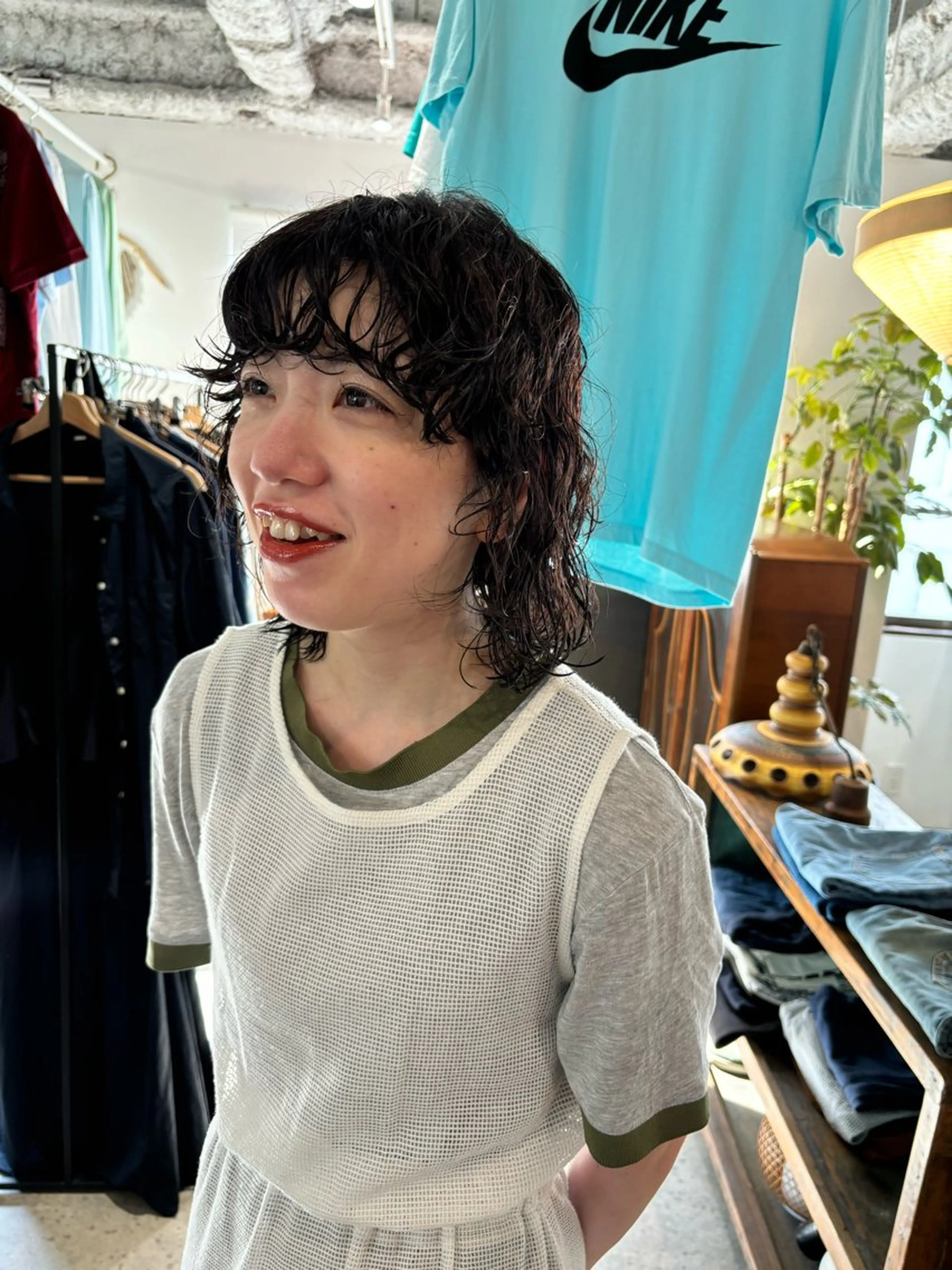 ミディアム カラー パーマ カット ヘアカラー パーマ Hayashi Shioriのヘアスタイル