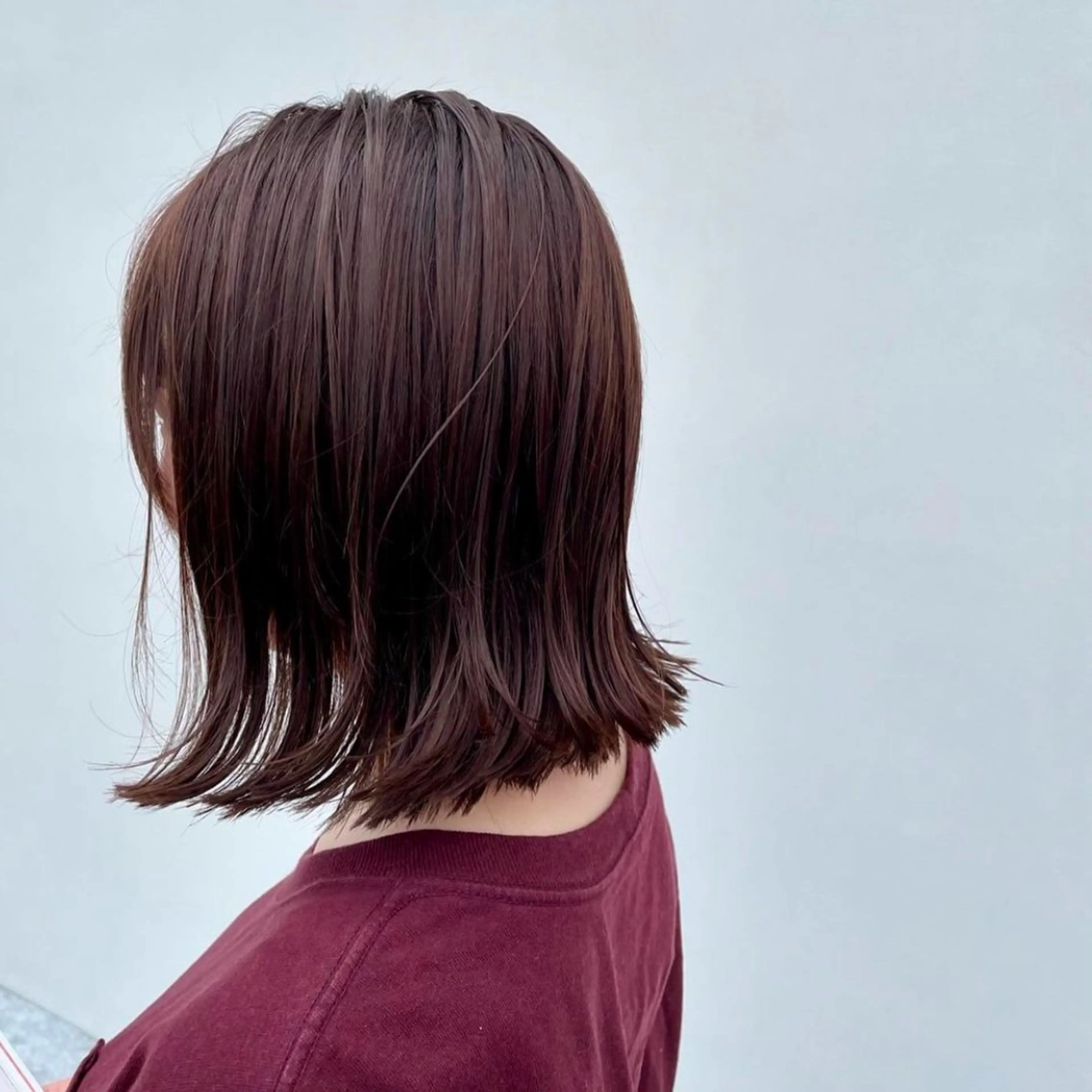 ミディアム カラー 黒岩 梨沙のヘアスタイル