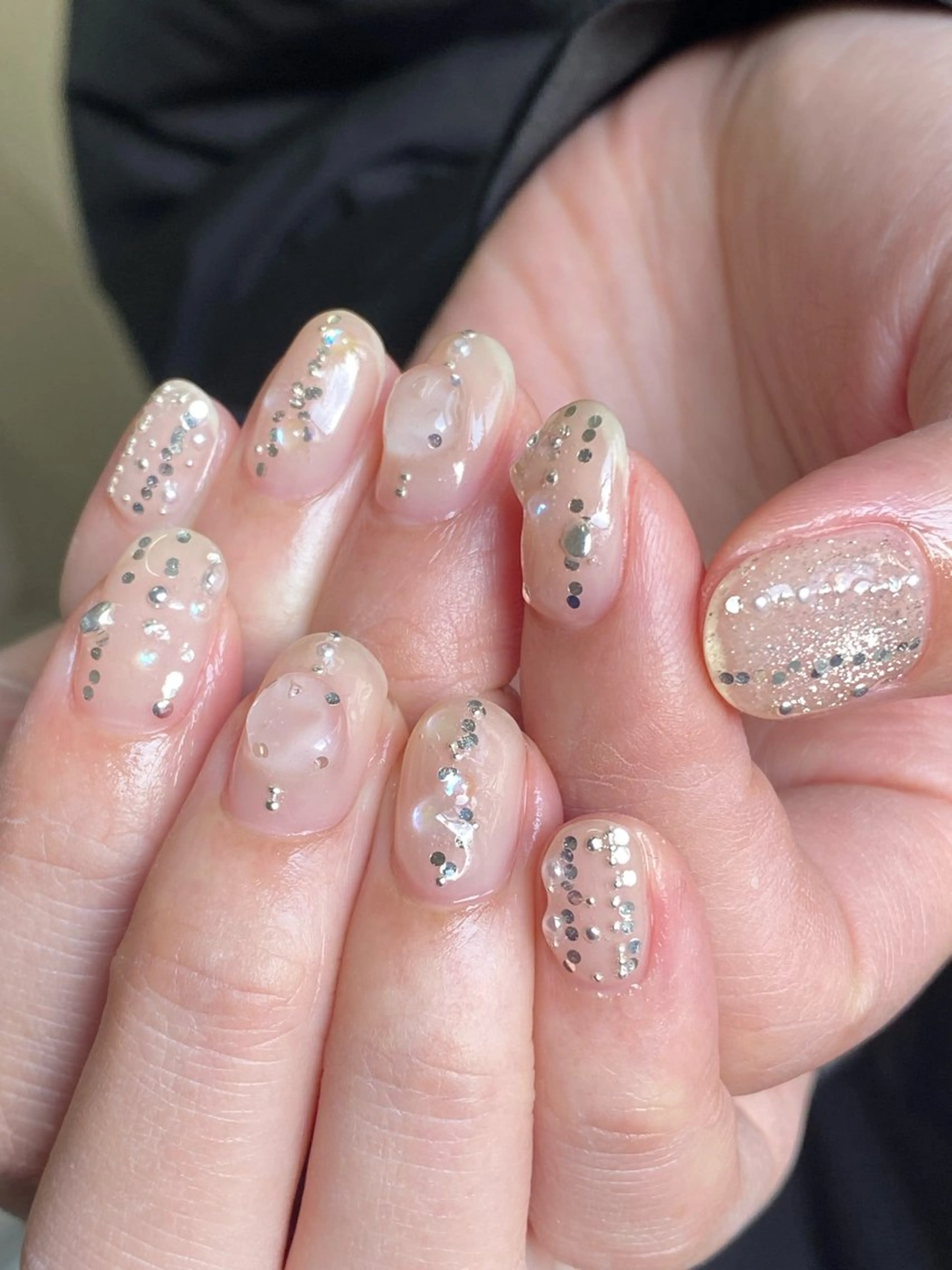 ネイル 成人式 フラッシュネイル フレンチネイル ジェルネイル マグネットネイル ハンドネイル 草加ニュアンスネイル 🌚hersのネイルデザイン