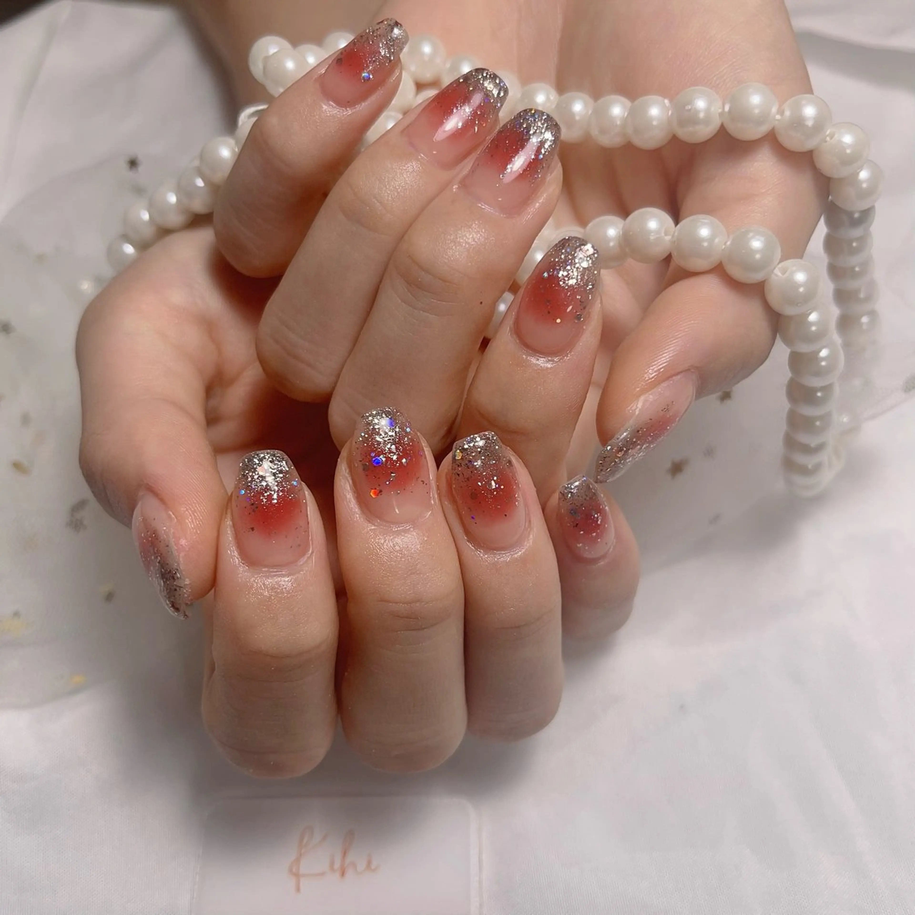 ネイル アートネイル フレンチネイル ジェルネイル グラデーション 韓国ネイル ハンドネイル ハンドケア さくら💮💮 【オフ無料】のネイルデザイン