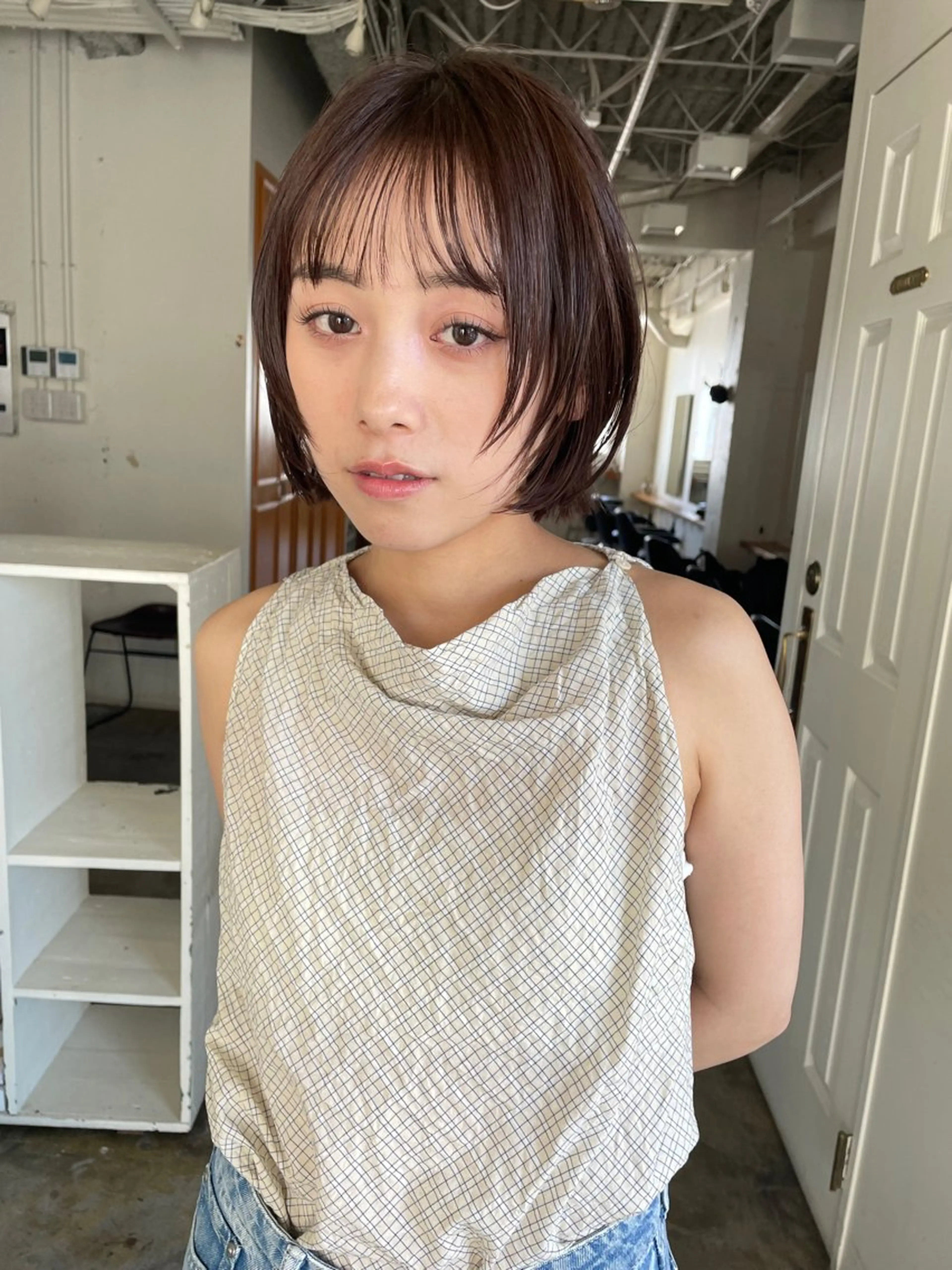 ミディアム カット ヘアカラー トリートメント MION✂️ 似合わせカットのヘアスタイル