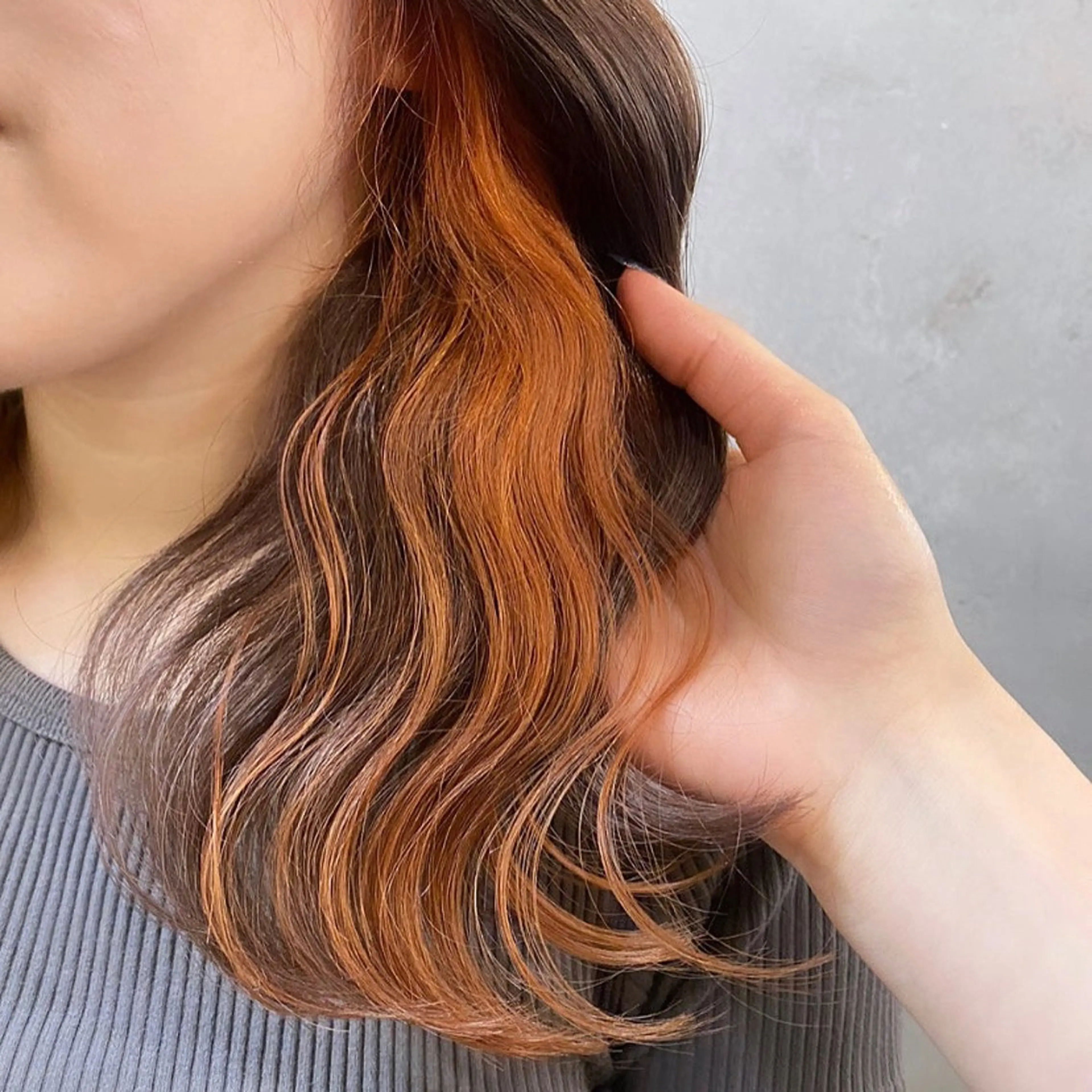 ミディアム アッシュ ヨシンモリ 韓国風ヘア レイヤーカット トリートメント カット ヘアカラー トリートメント 透明感/韓国風 🤍moeka🤍のヘアスタイル