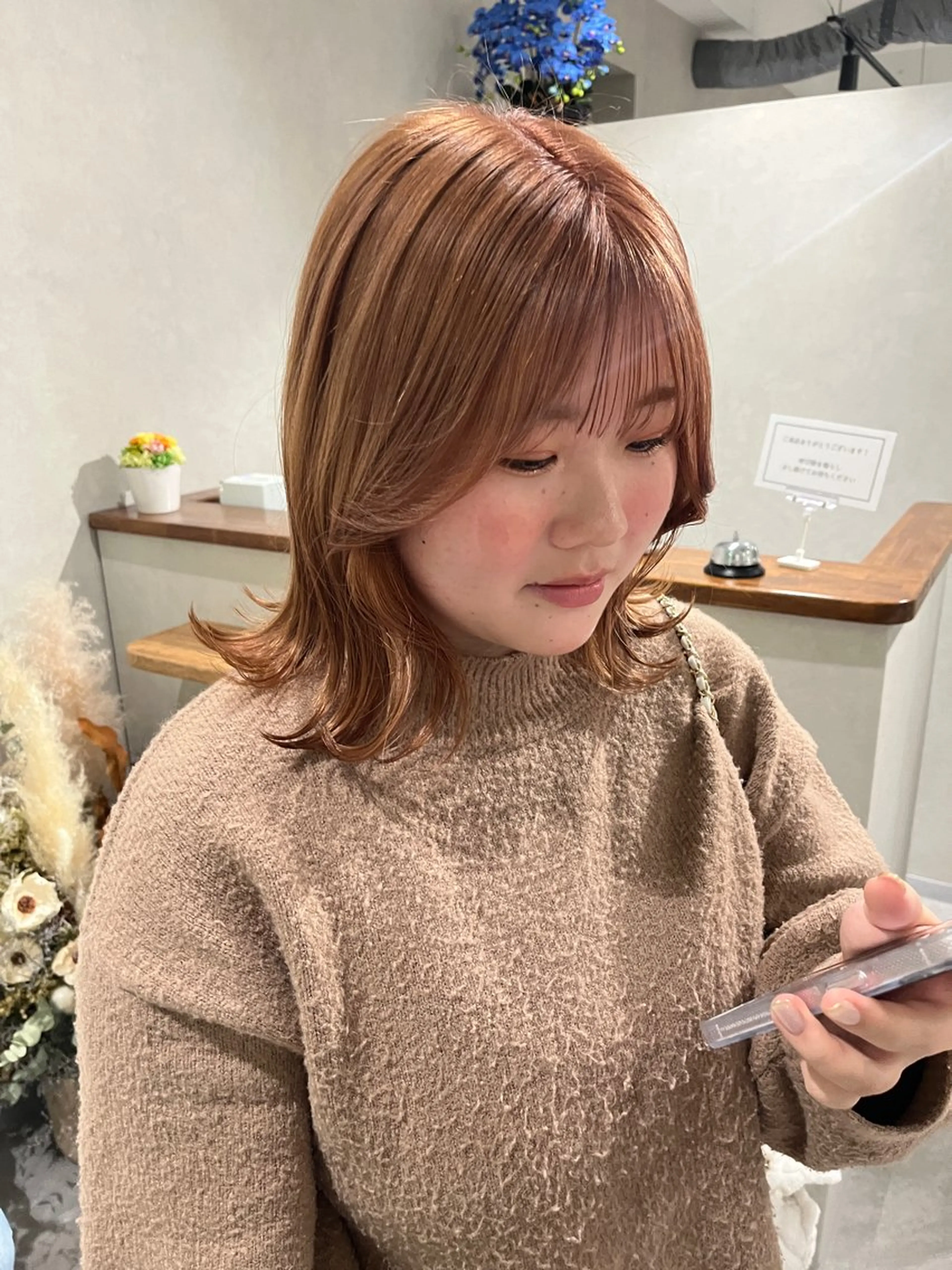 ミディアム カット ヘアカラー トリートメント ace share salon所属・Yurina 💖透明感カラー💖のヘアスタイル