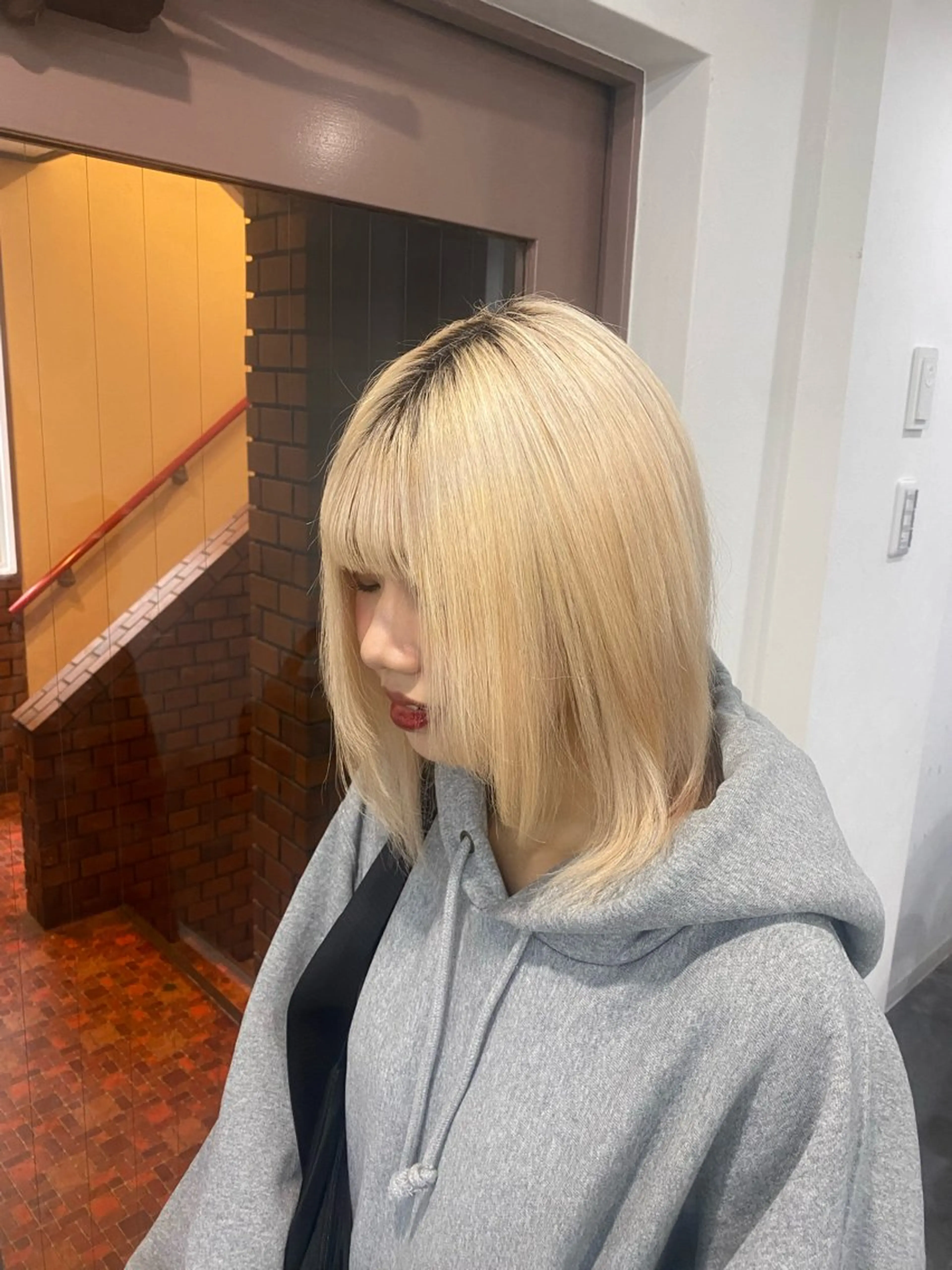 カラー ヘアカラー ヘアセット Seleneコウキ ブリーチ/ハイトーンのヘアスタイル