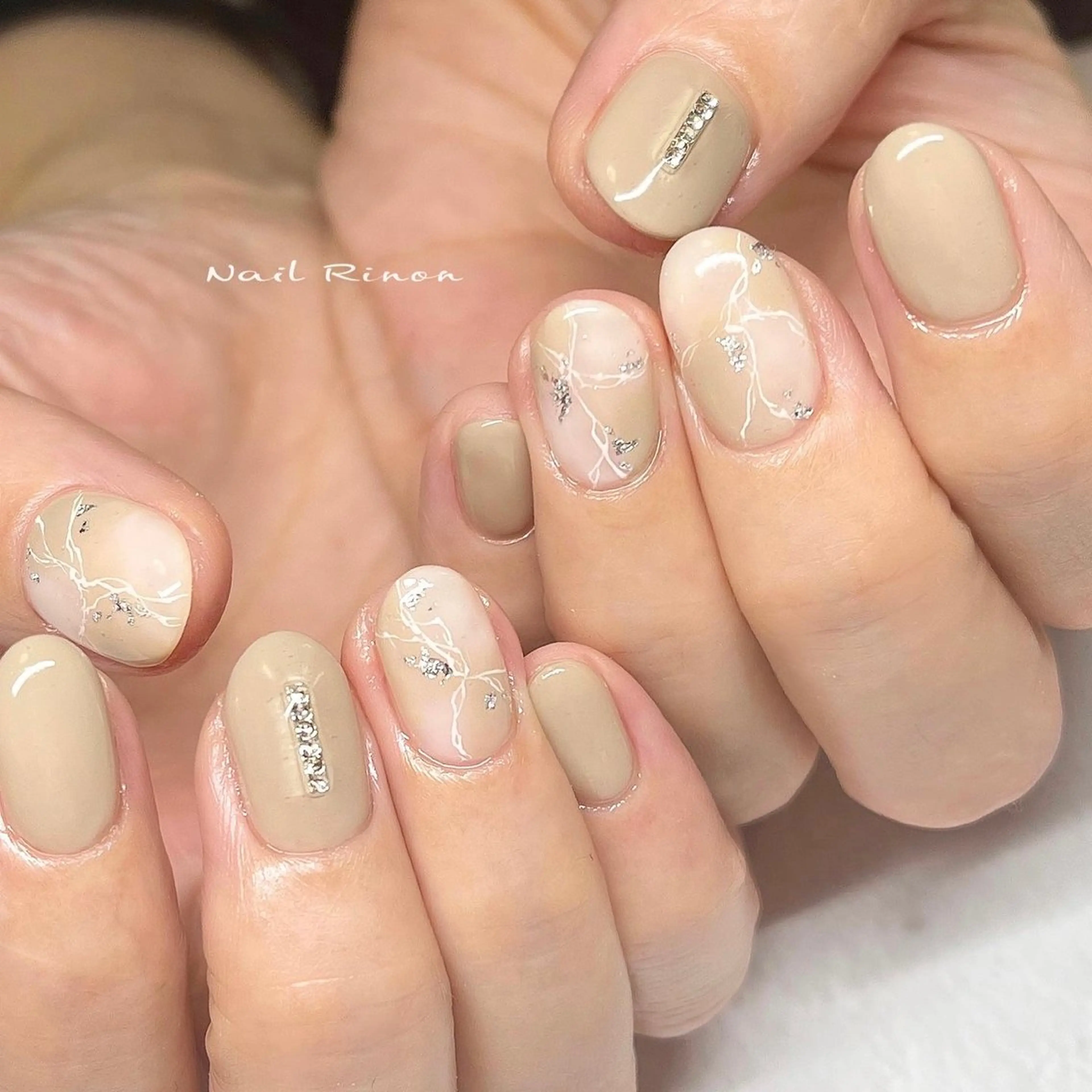 ネイル 大理石ネイル(マーブル) ハンドネイル Nail Rinonのネイルデザイン