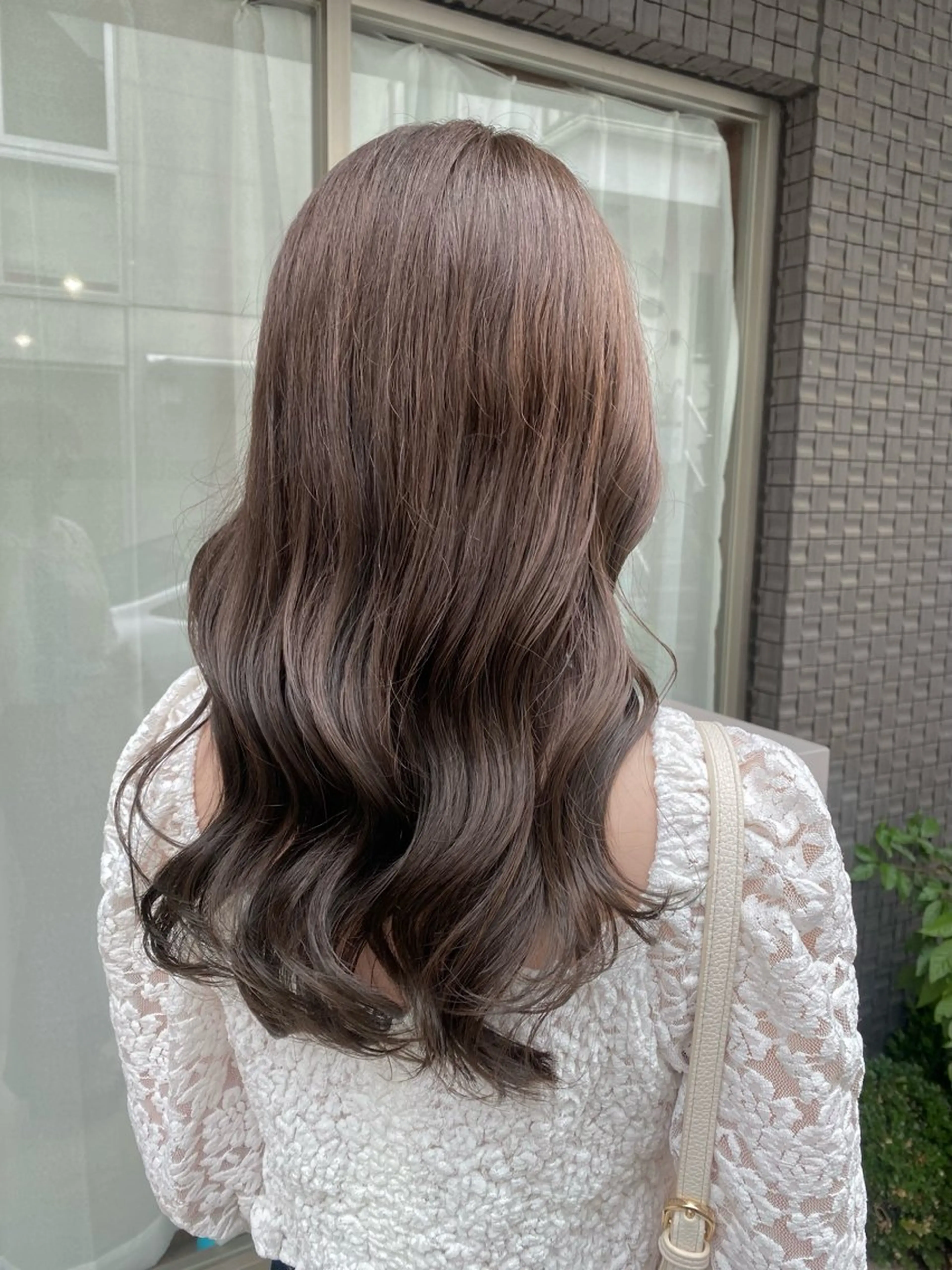 セミロング カラー グレージュ カット ヘアカラー トリートメント グレージュ/透明感/ 韓国ヘア/RISAのヘアスタイル