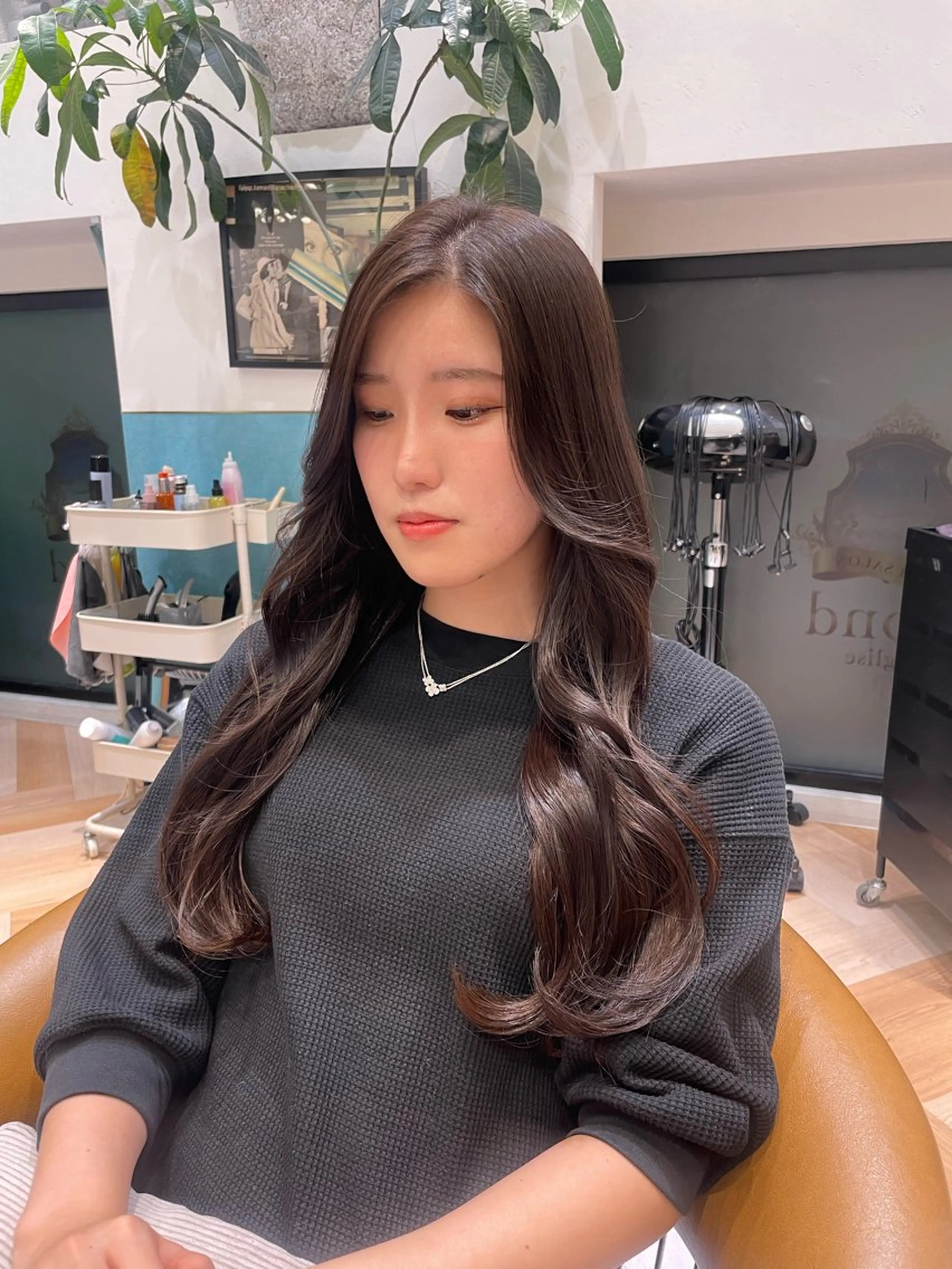 ロング カット ヘアカラー トリートメント 韓国レイヤー 🧸🤍ちずみのヘアスタイル