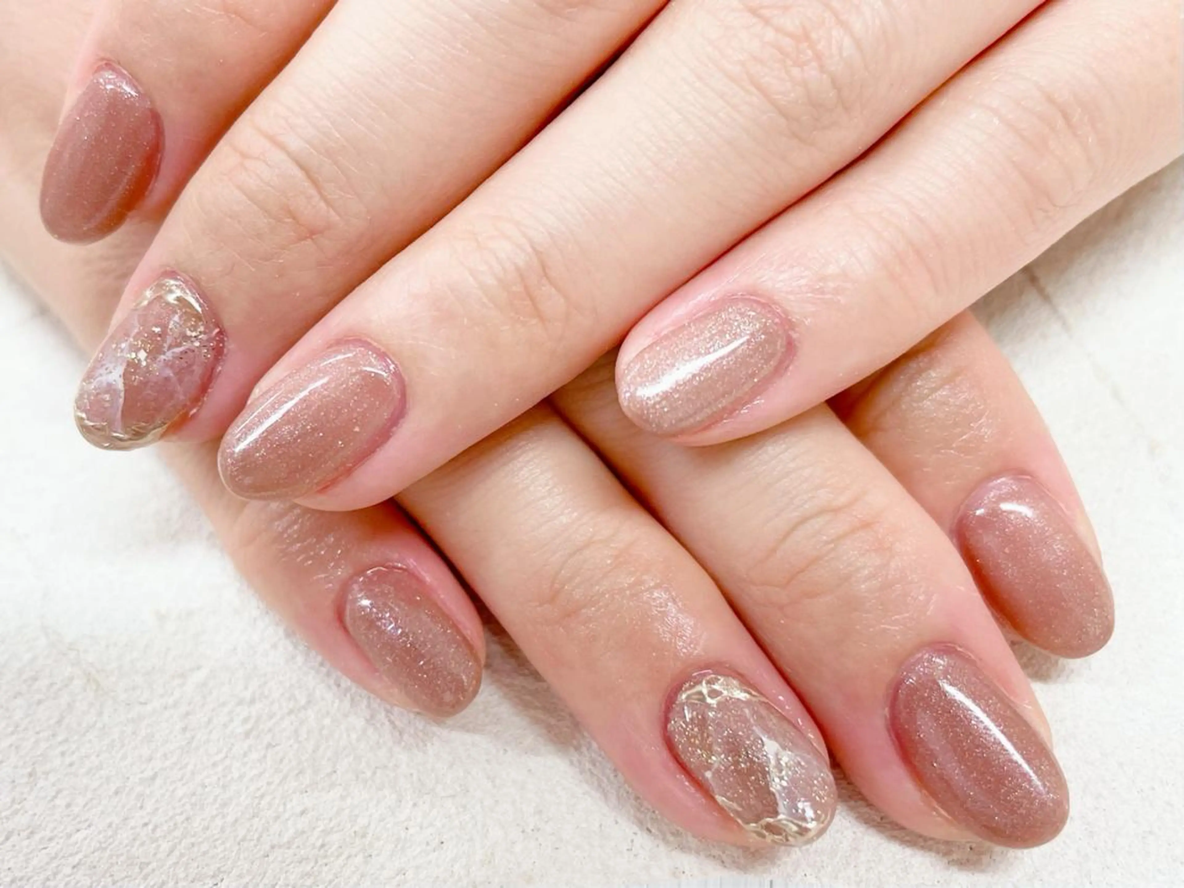 ネイル アートネイル 大理石ネイル(マーブル) ワンカラーネイル ハンドネイル ビアンカ金町店 中島　せり菜のネイルデザイン