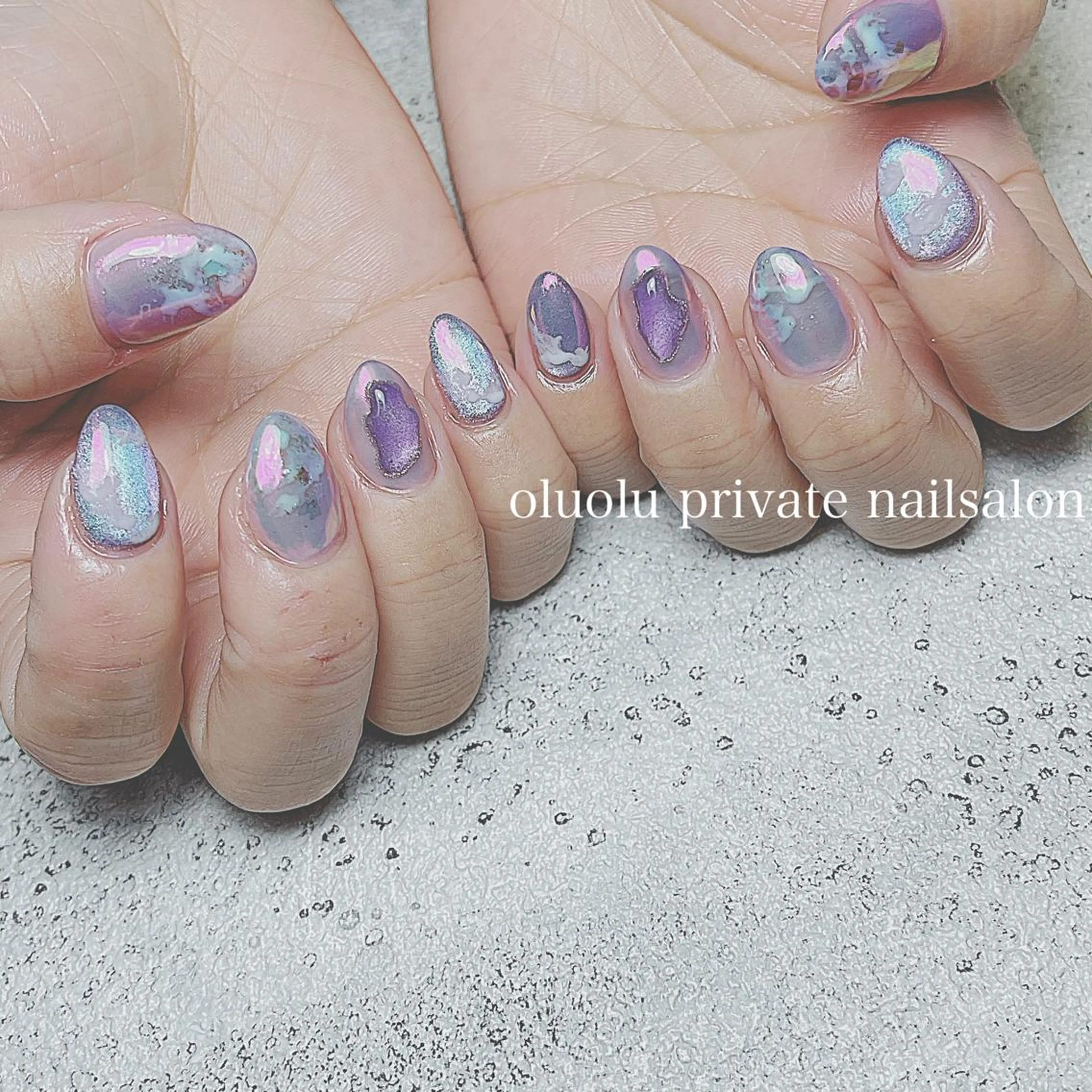 ネイル アートネイル オーロラネイル フットネイル マグネットネイル ミラーネイル ハンドネイル 大村 紬華のネイルデザイン