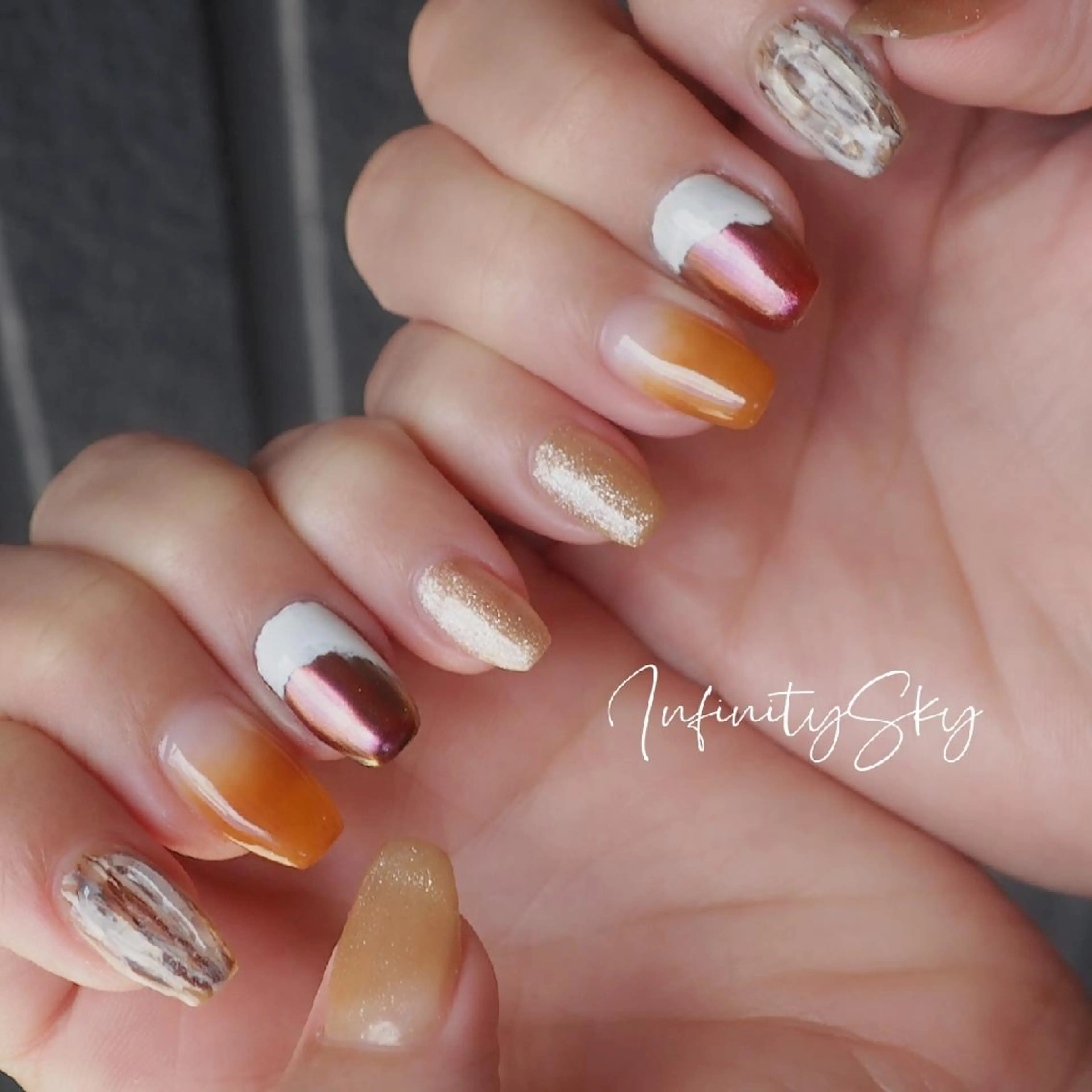 ネイル 持ち込み infinity skyのネイルデザイン
