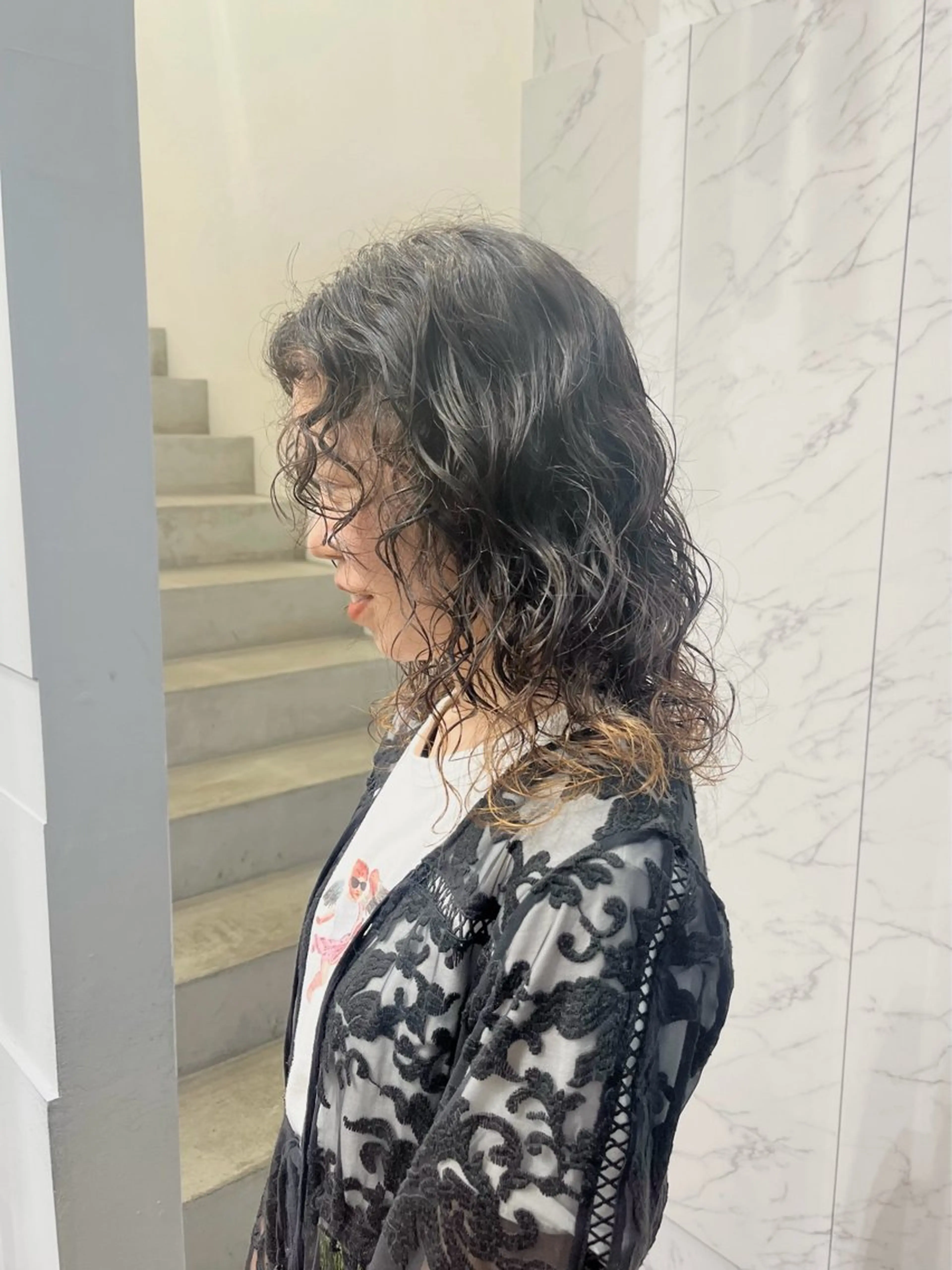 ミディアム パーマ パーマ ﾏｽﾀﾞ ｱｲﾘのヘアスタイル