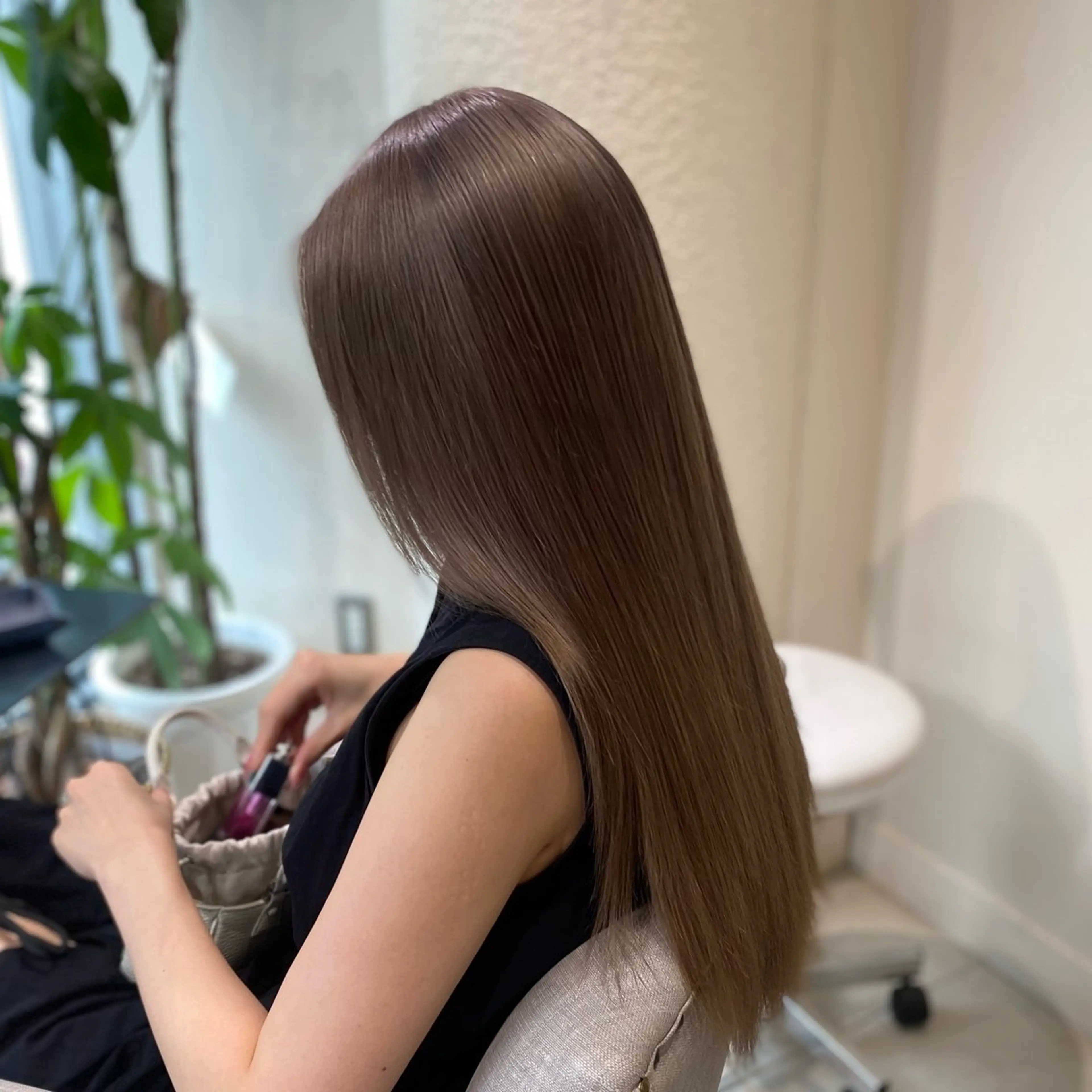 【🍒ブリーチなしWカラー×高濃度水素髪質改善カラー×silmere トリートメント🍒】ULTOWAホームケア付き✨の写真