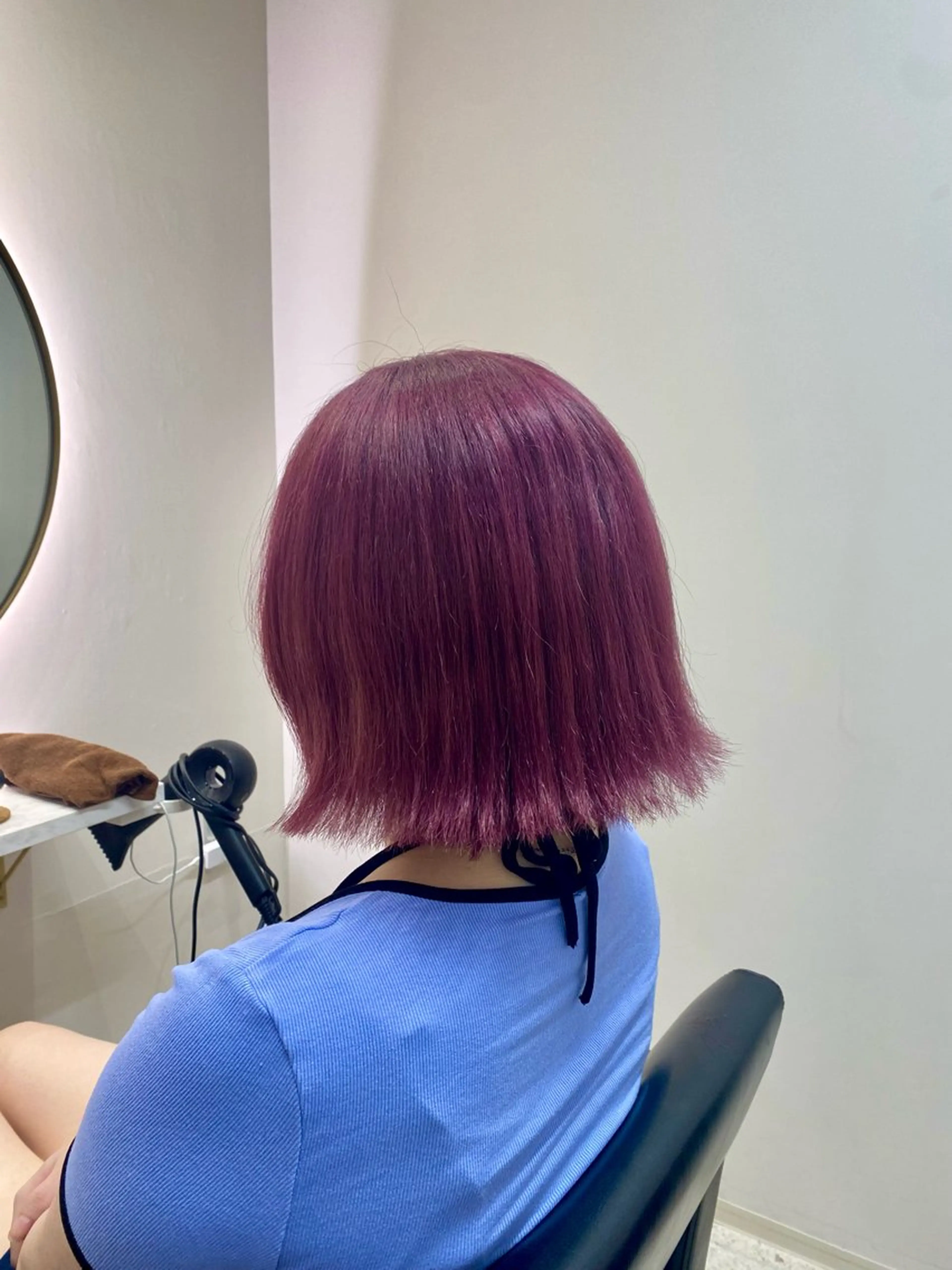 ショート カラー ピンクカラー 韓国🇰🇷艶髪 ケアカラーSHURIのヘアスタイル