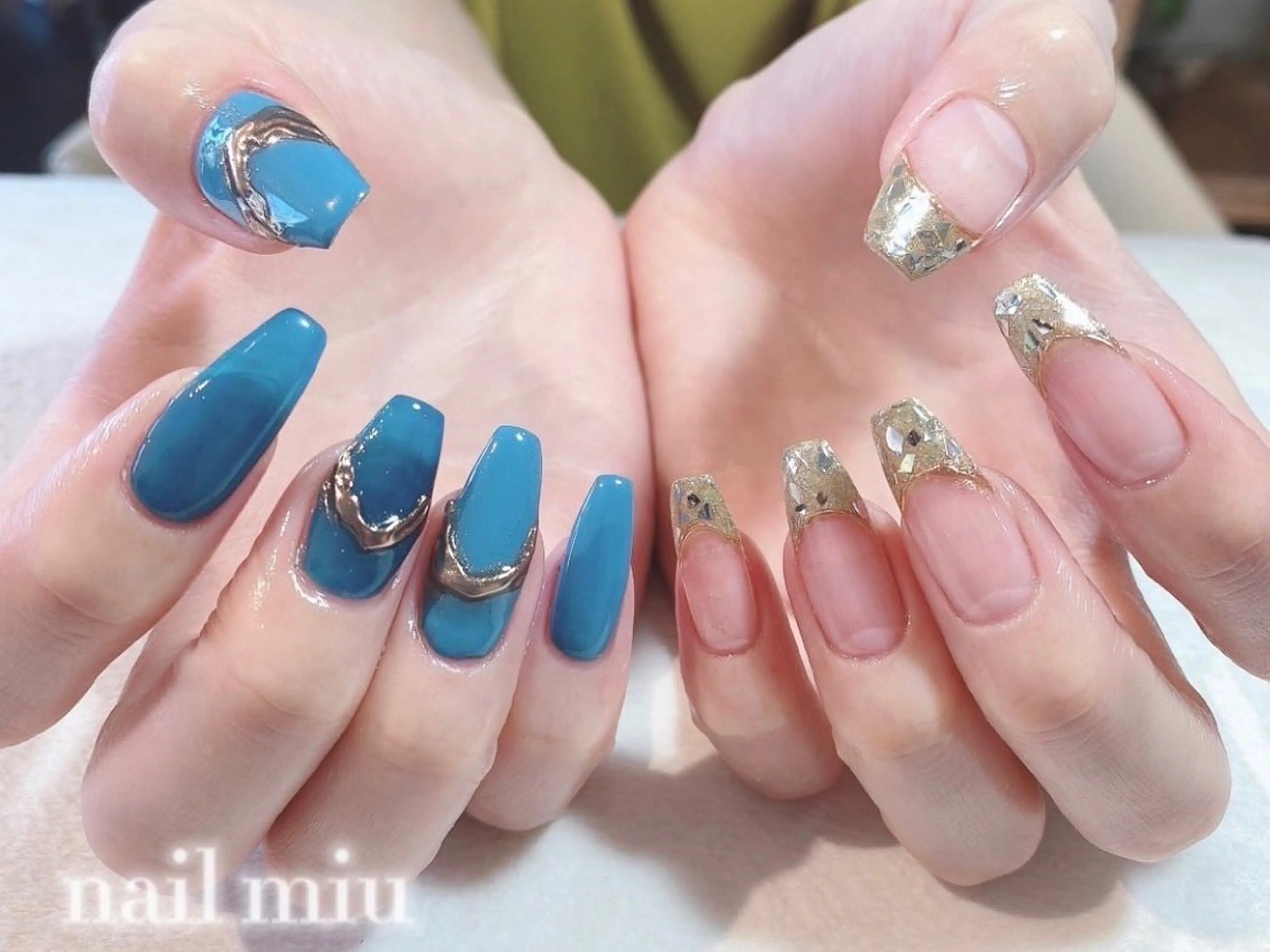 セミロング ハンドネイル プライベートサロン nail miuのネイルデザイン