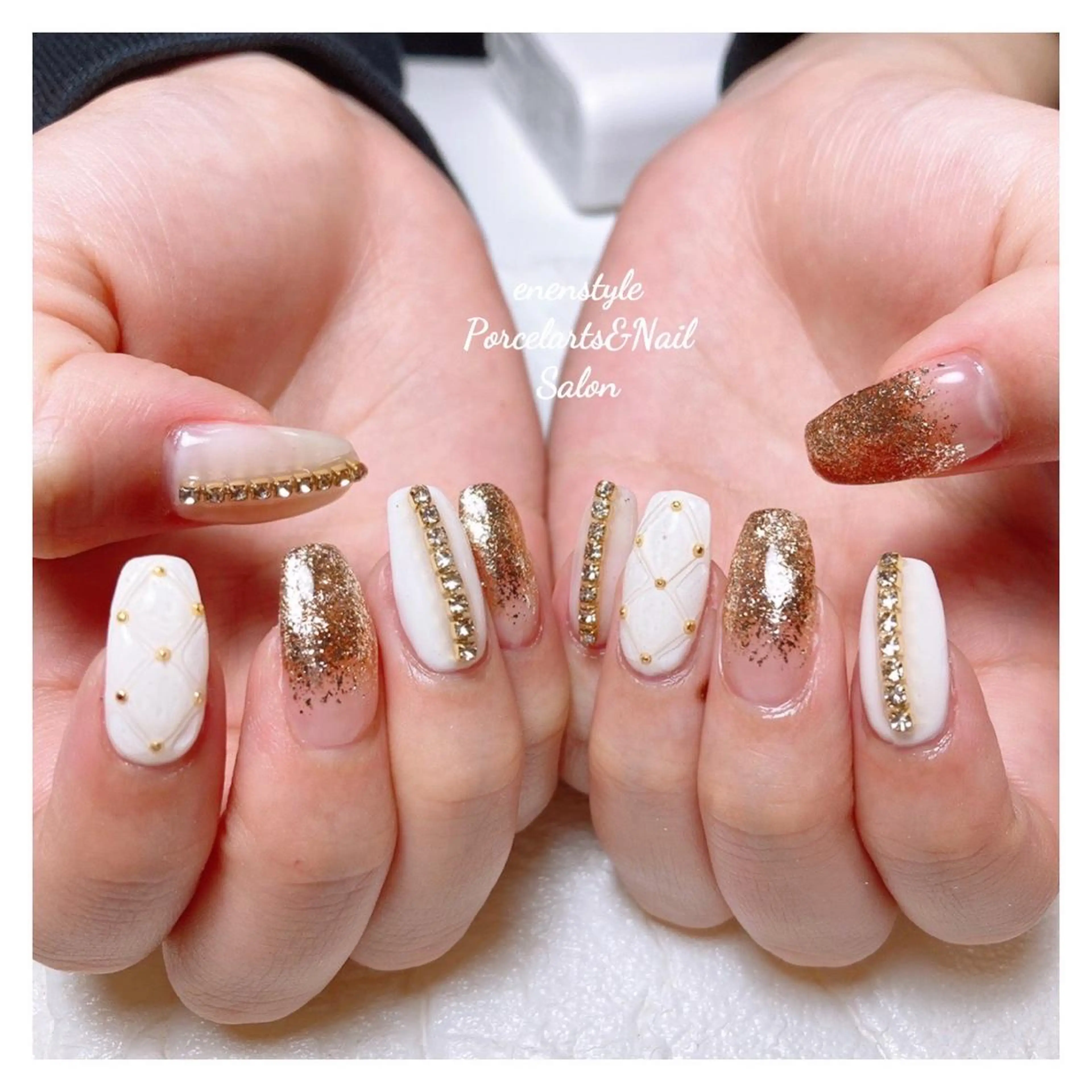 ミディアム ネイル 👑enen style👑のネイルデザイン