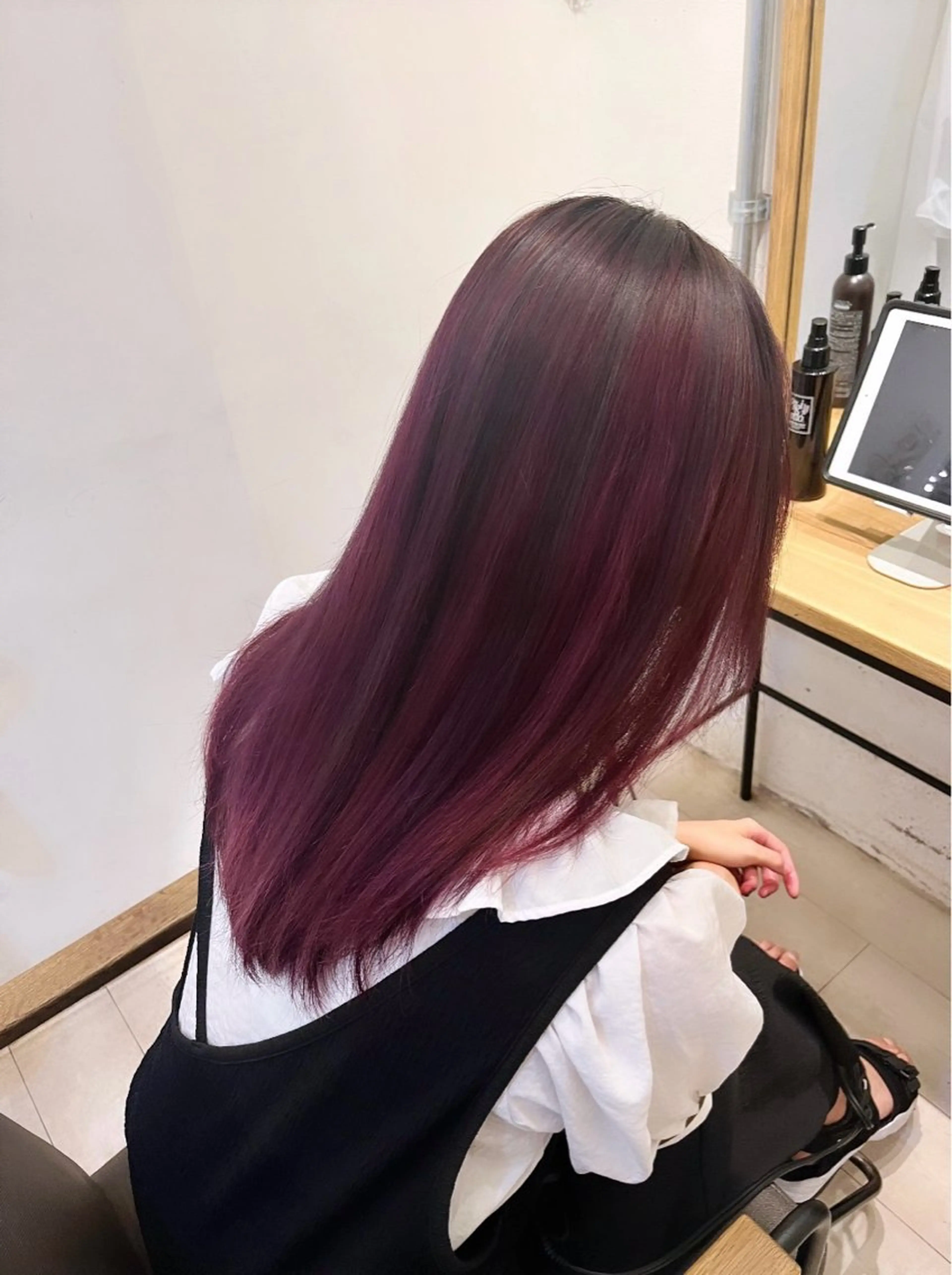 セミロング カラー ヘアアレンジ メンズ特化美容師 🐈⬛RUNAのヘアスタイル