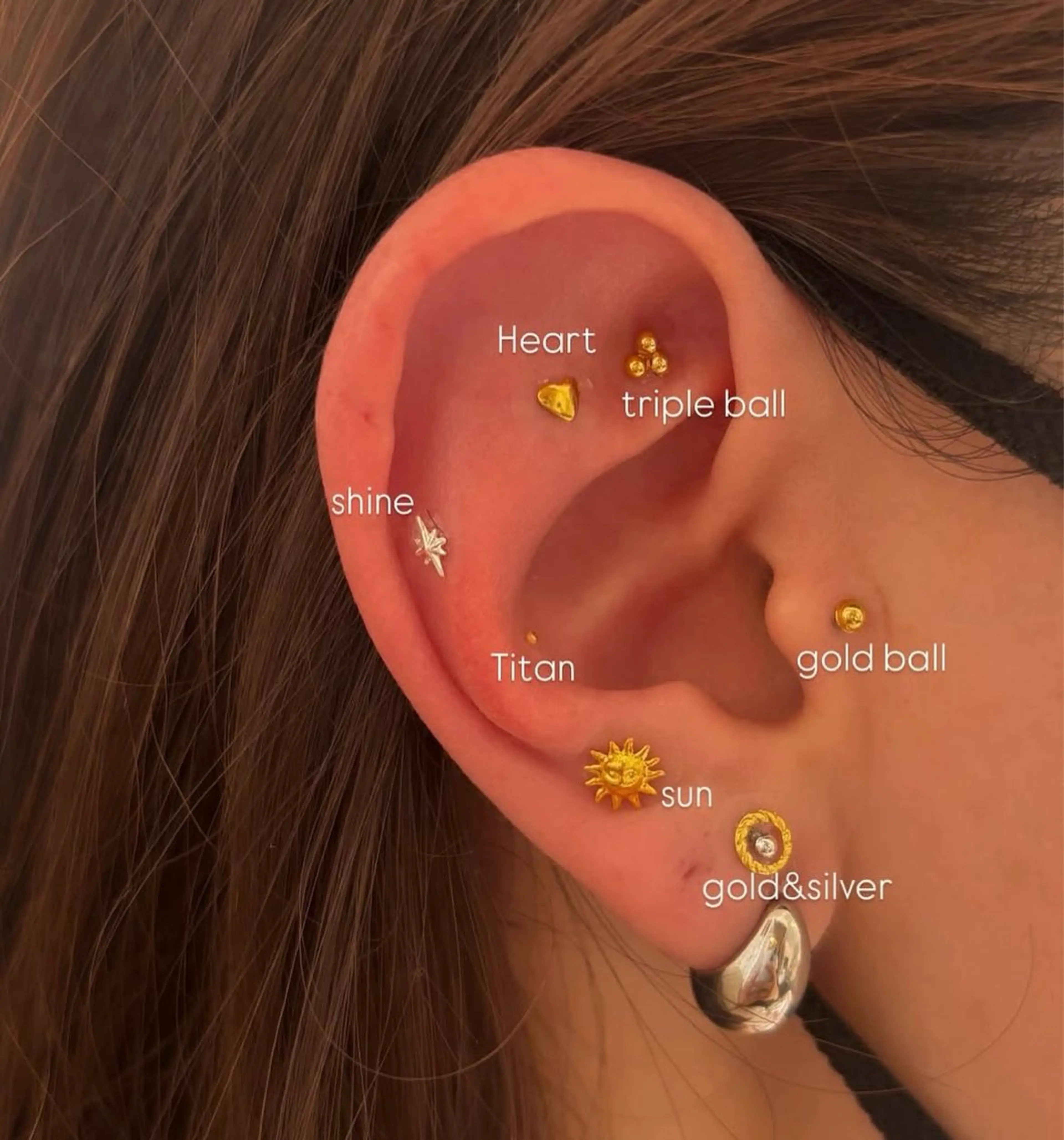 耳ツボジュエリー　10​〜​12粒の写真