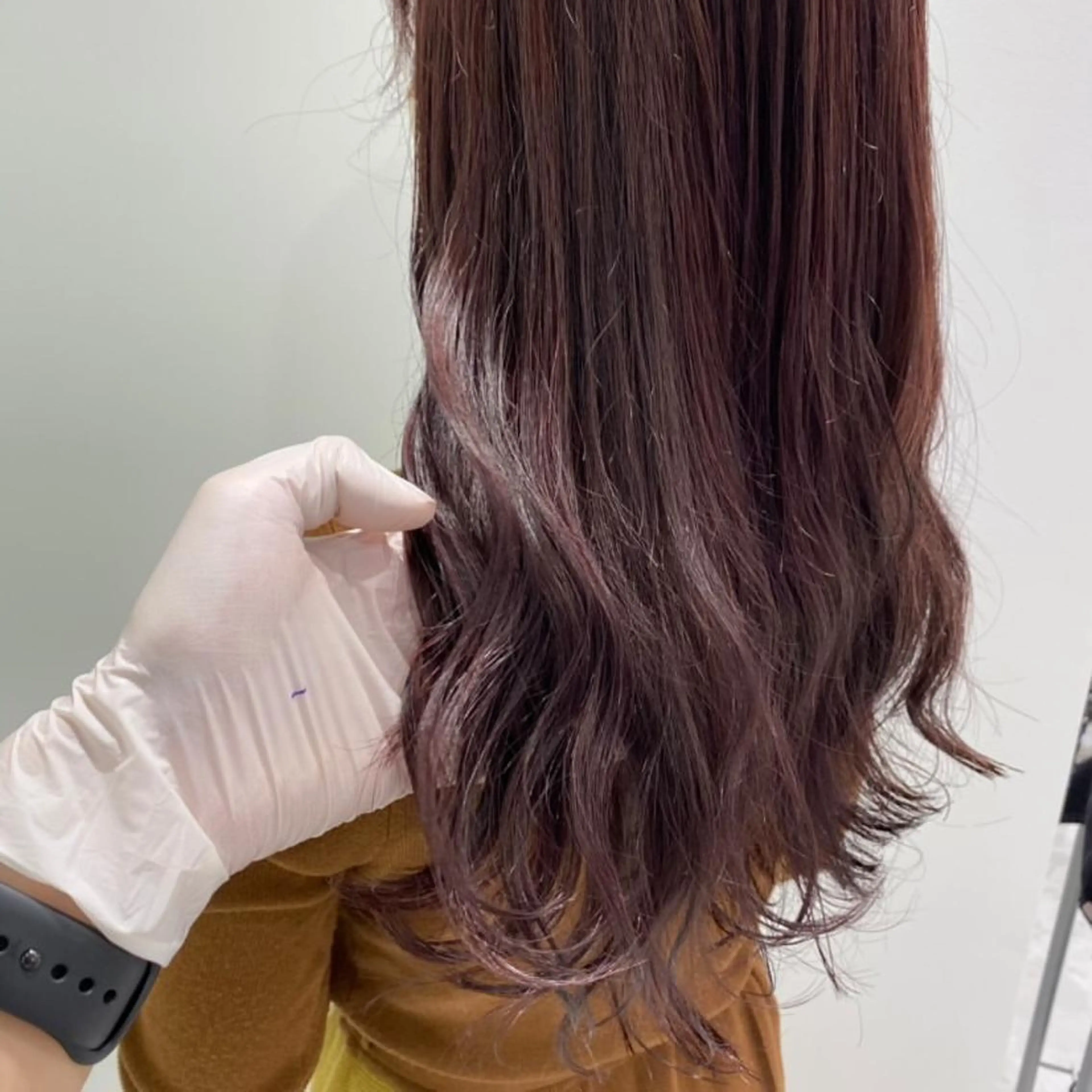 セミロング カラー パーマ ヘアアレンジ ネイル マツエク・マツパ 韓国風ベージュ🤎 赤みなし🌿横浜🤎のヘアスタイル