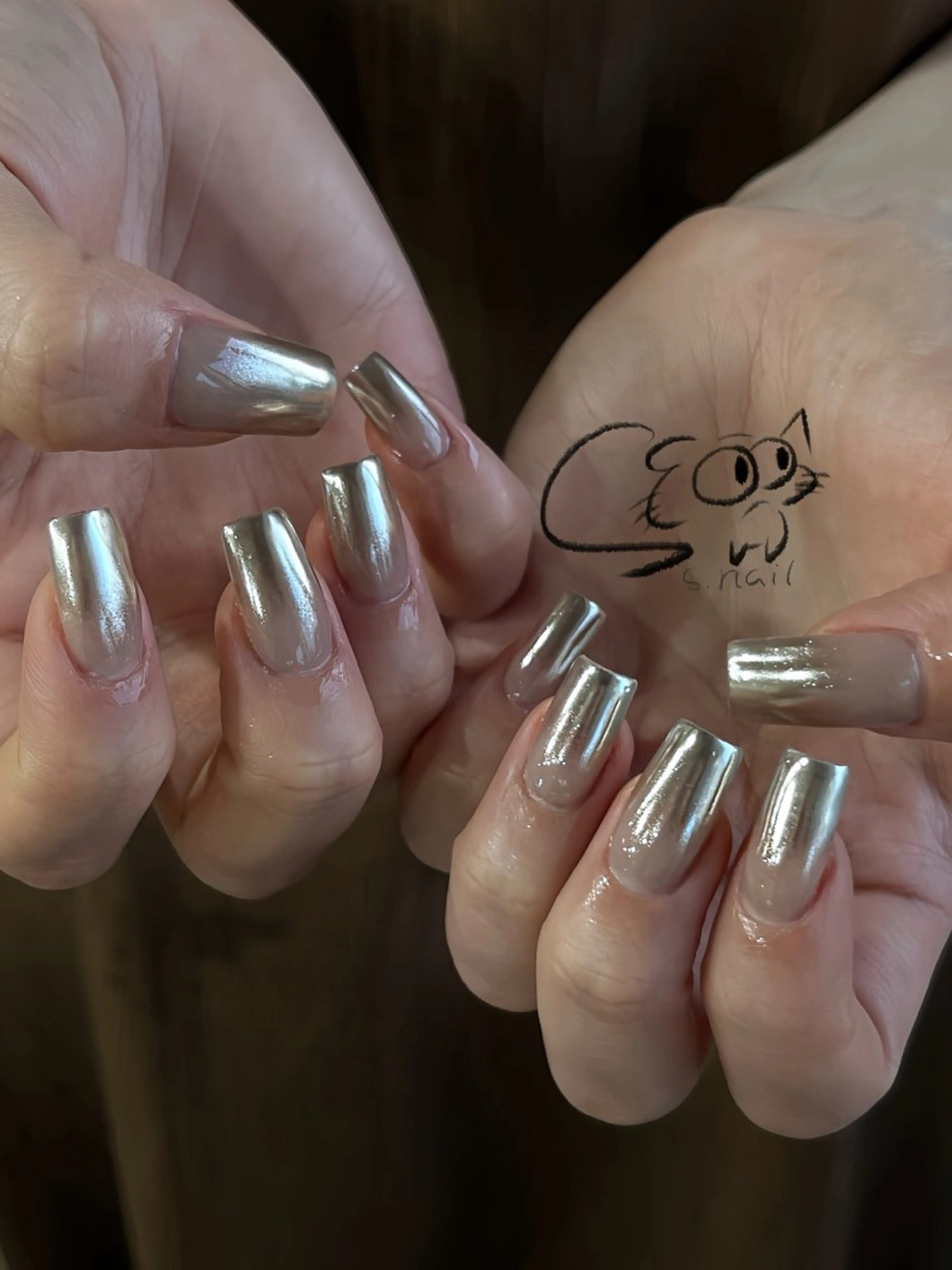 ネイル チークネイル フレンチネイル グラデーション マグネットネイル ワンカラーネイル ハンドネイル S.nail所属・S.nail _のネイルデザイン