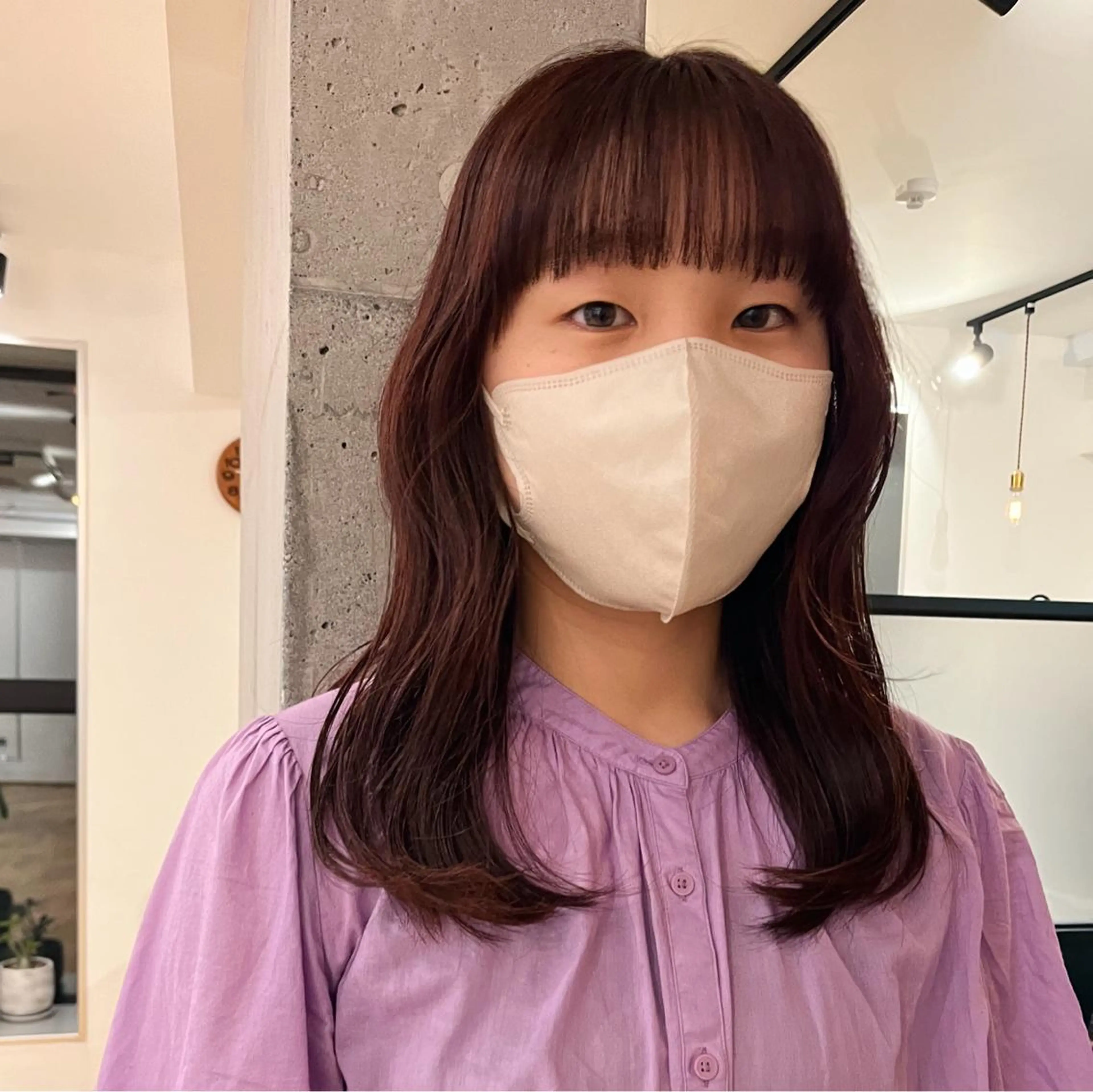 ミディアム カラー ブラウンカラー ピンクカラー ピンクブラウン 暖色/パーマ 🌼クニトウメイのヘアスタイル