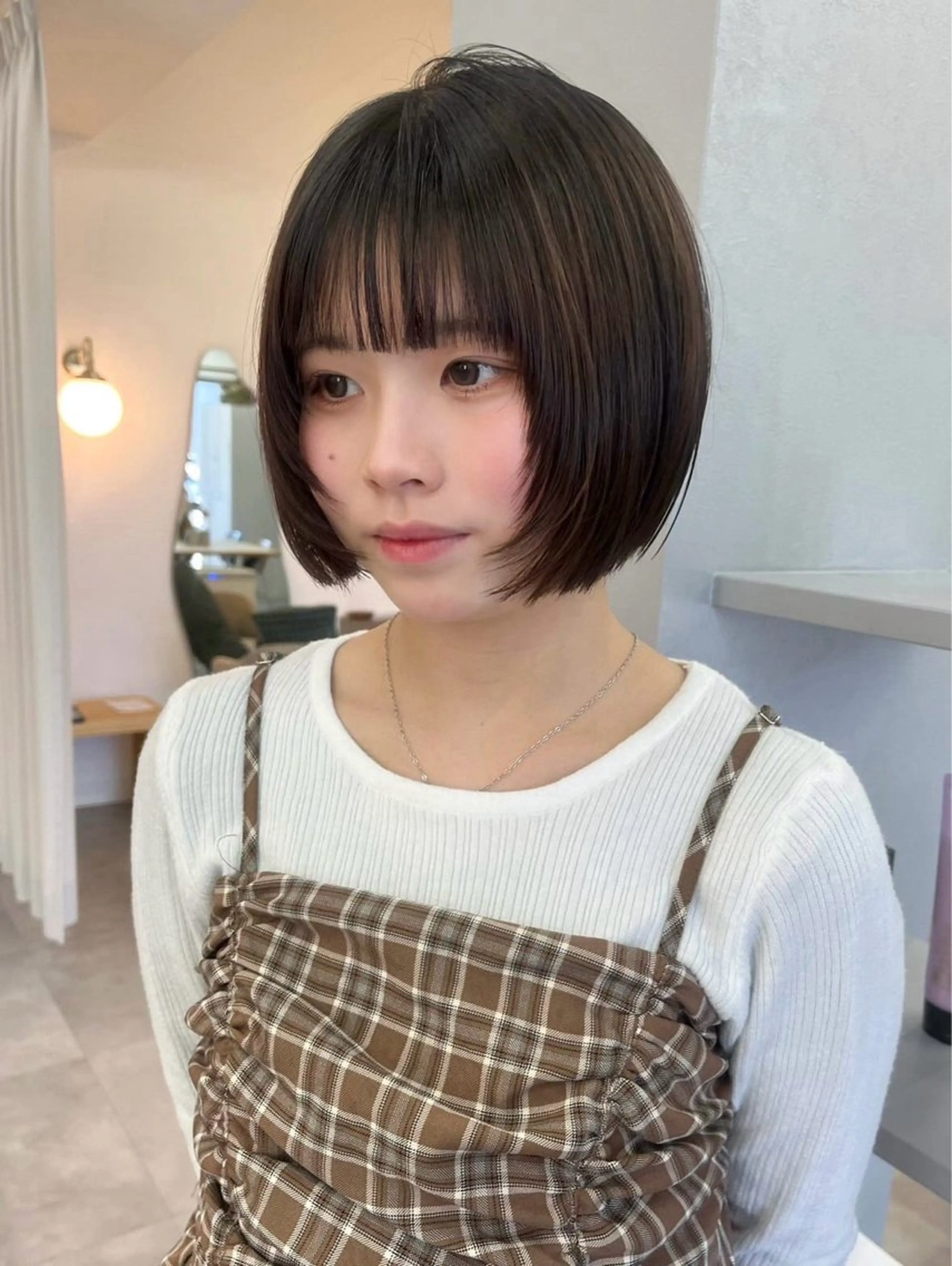 ショート ボブレイヤー ボブ レイヤーカット カット トリートメント 恩田 遼のヘアスタイル