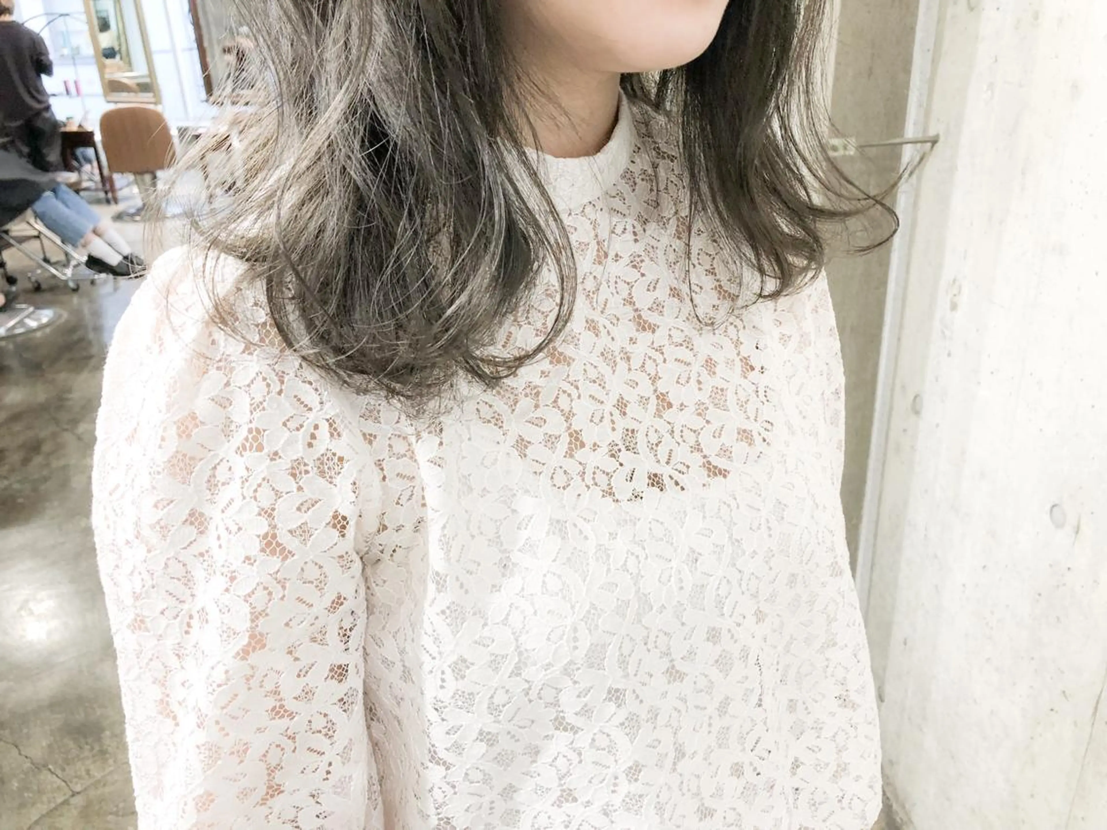 セミロング カラー 北條 優輝のヘアスタイル