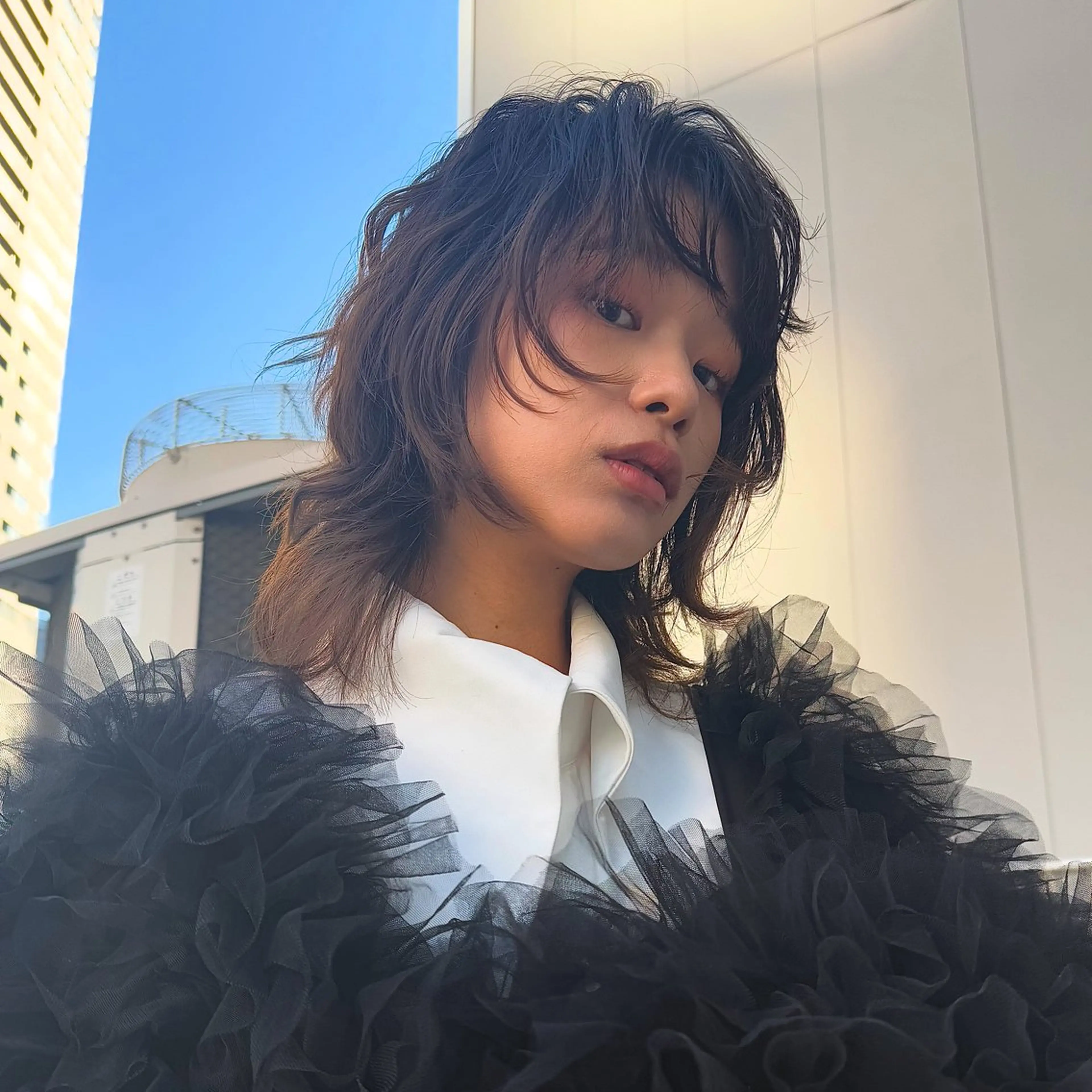 ミディアム パーマ 松尾 美南海のヘアスタイル