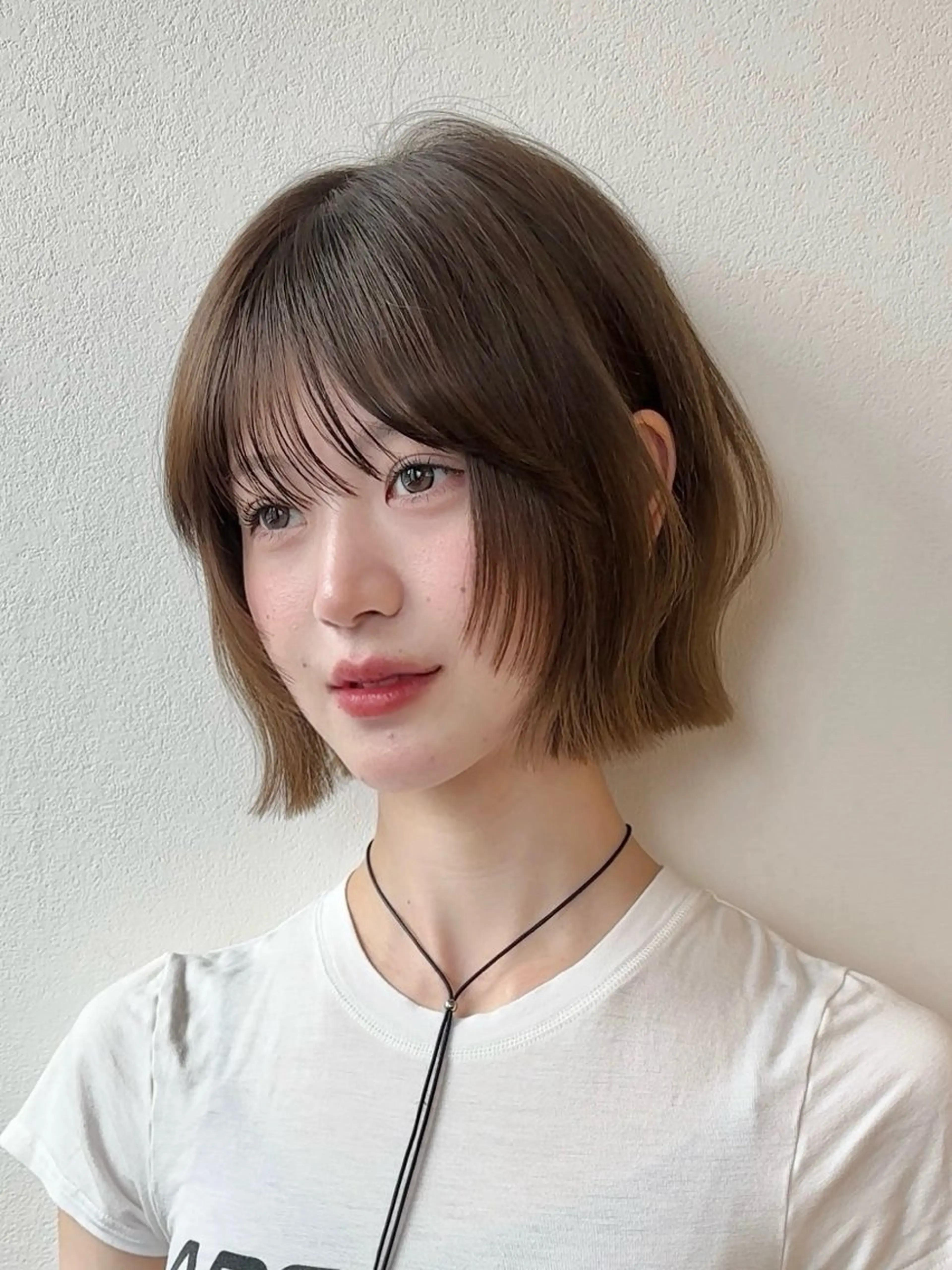 ショート カット ヘアカラー トリートメント かえ🩶韓国ボブ🎀 透明感カラー🥣のヘアスタイル