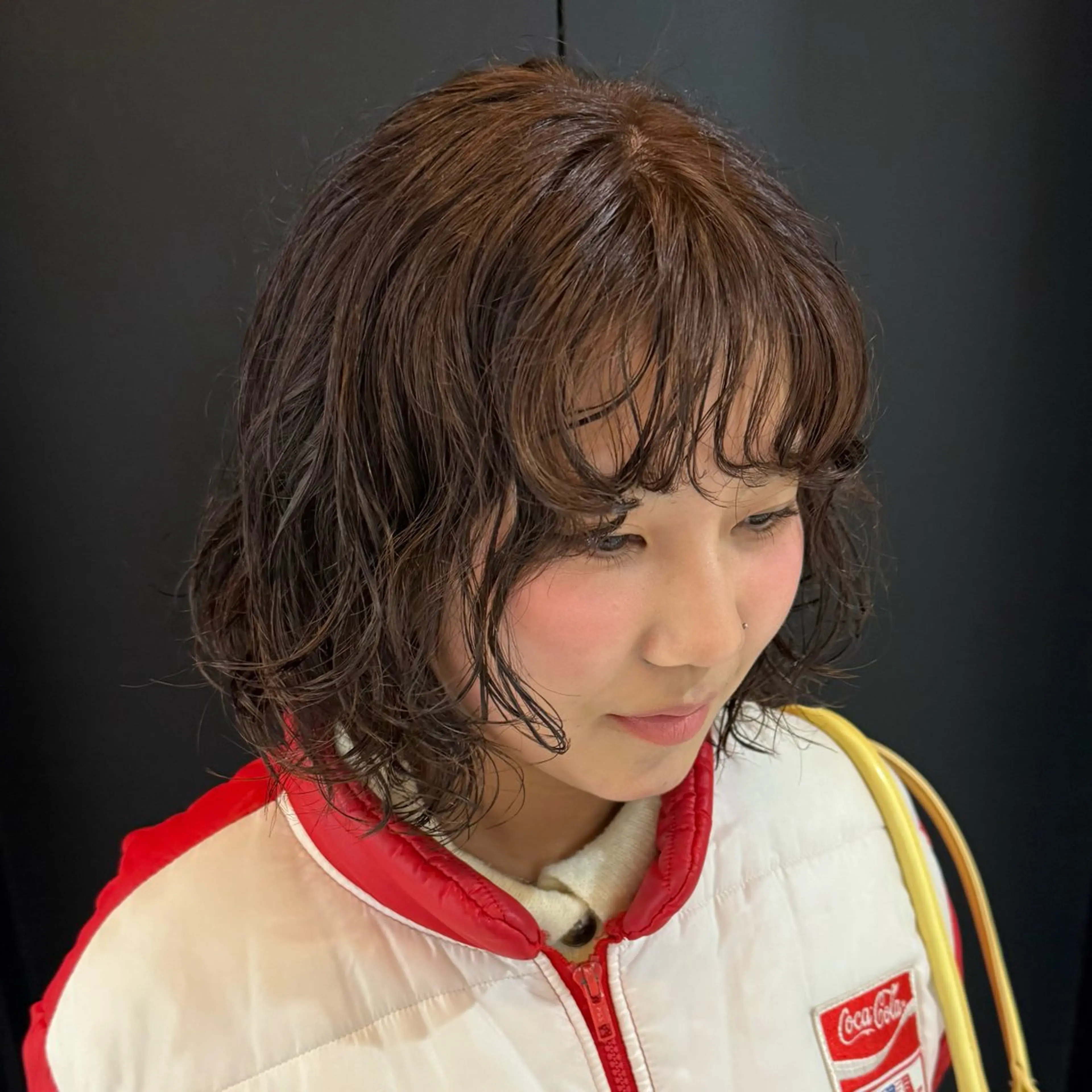 カラー ブラウンカラー ヘアカラー KAHO 大阪カラーモデル募集のヘアスタイル