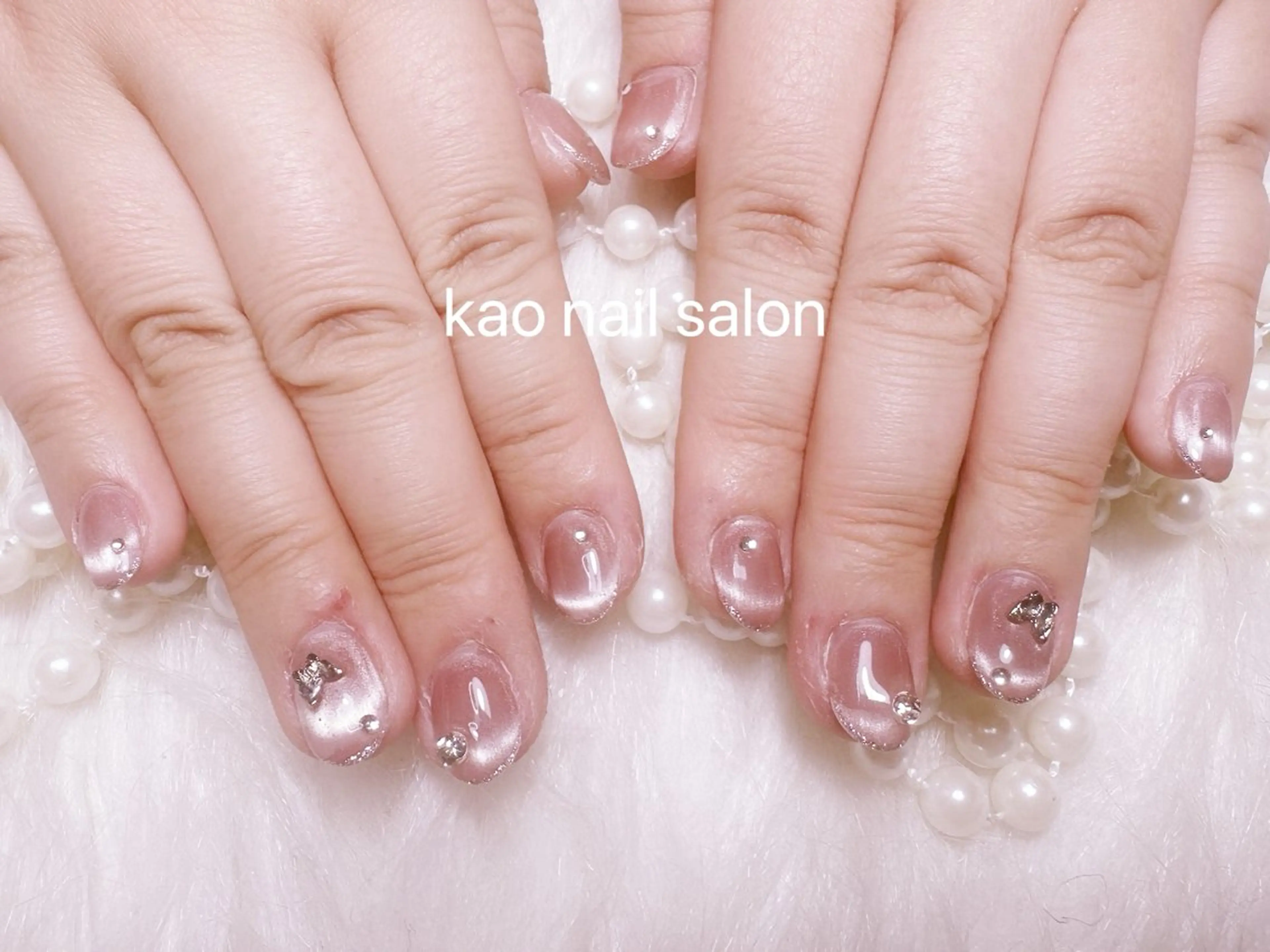 ネイル ハンドネイル kao nail マグネット/長さだしのネイルデザイン