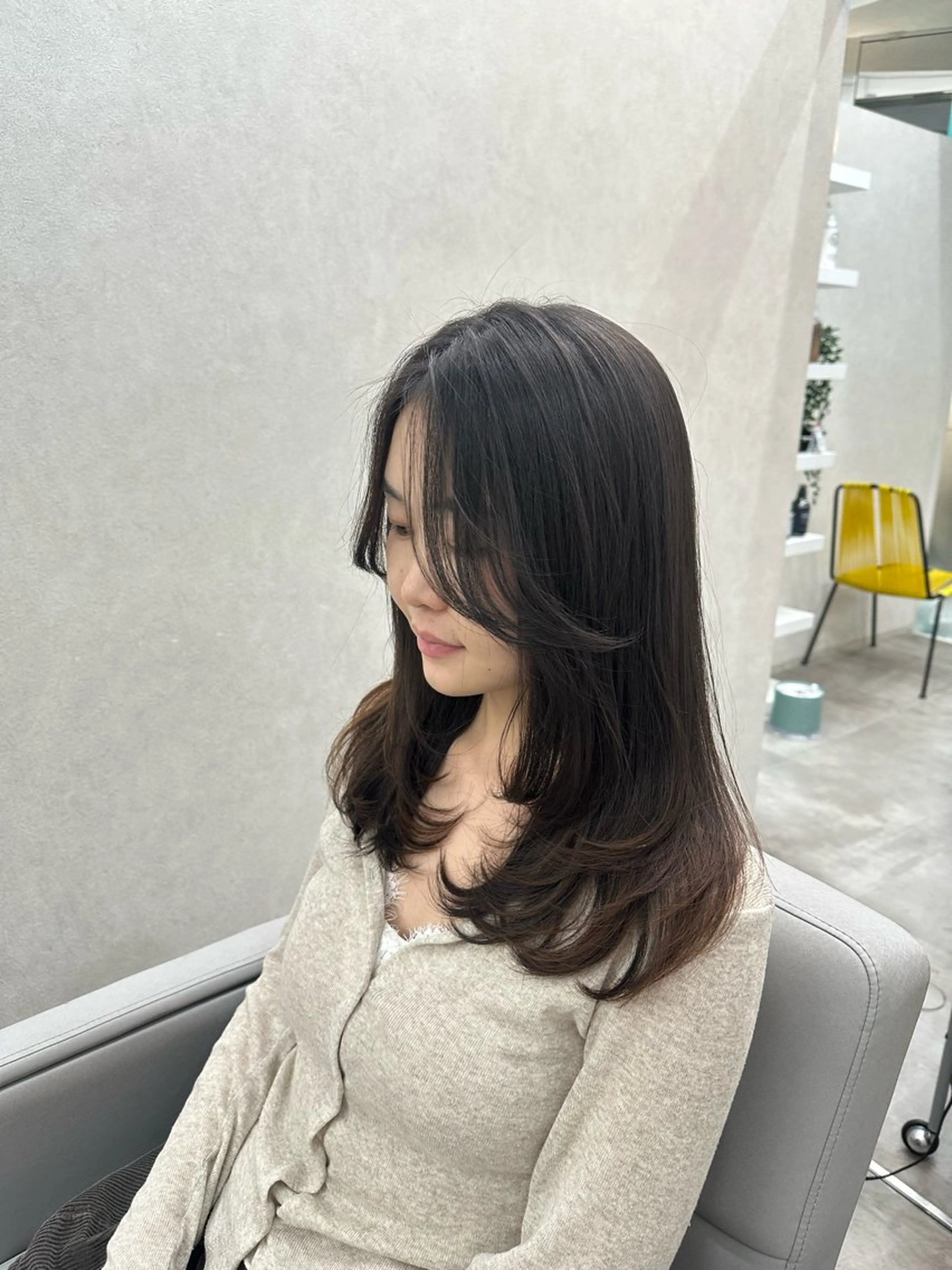 セミロング ナチュラル🎀透明感 カラー/香香のヘアスタイル