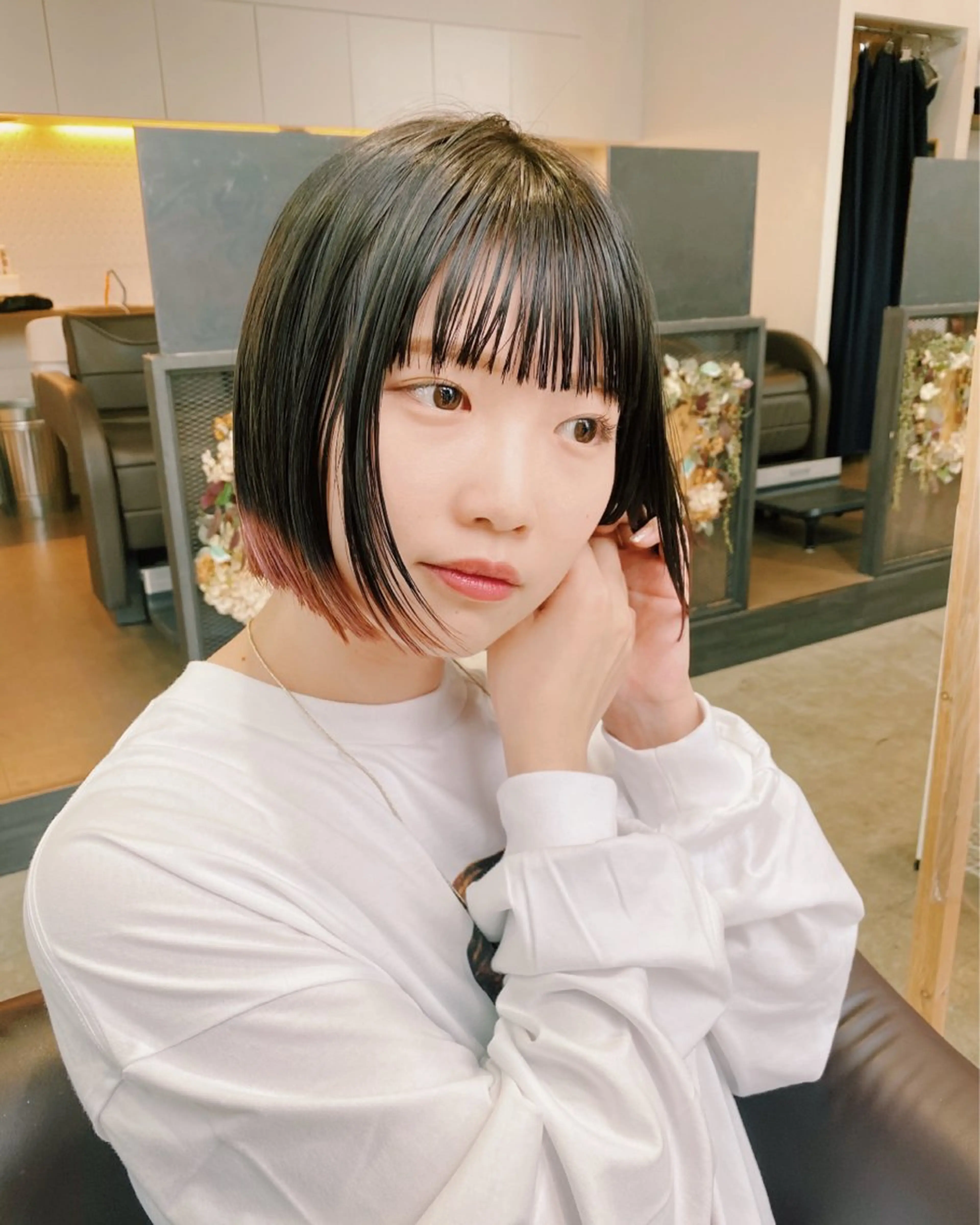 ショート カラー デザインカラー ダブルカラー ボブ レイヤーカット ウルフカット ヘアカラー トリートメント 村松滉太/ レイヤーカットのヘアスタイル