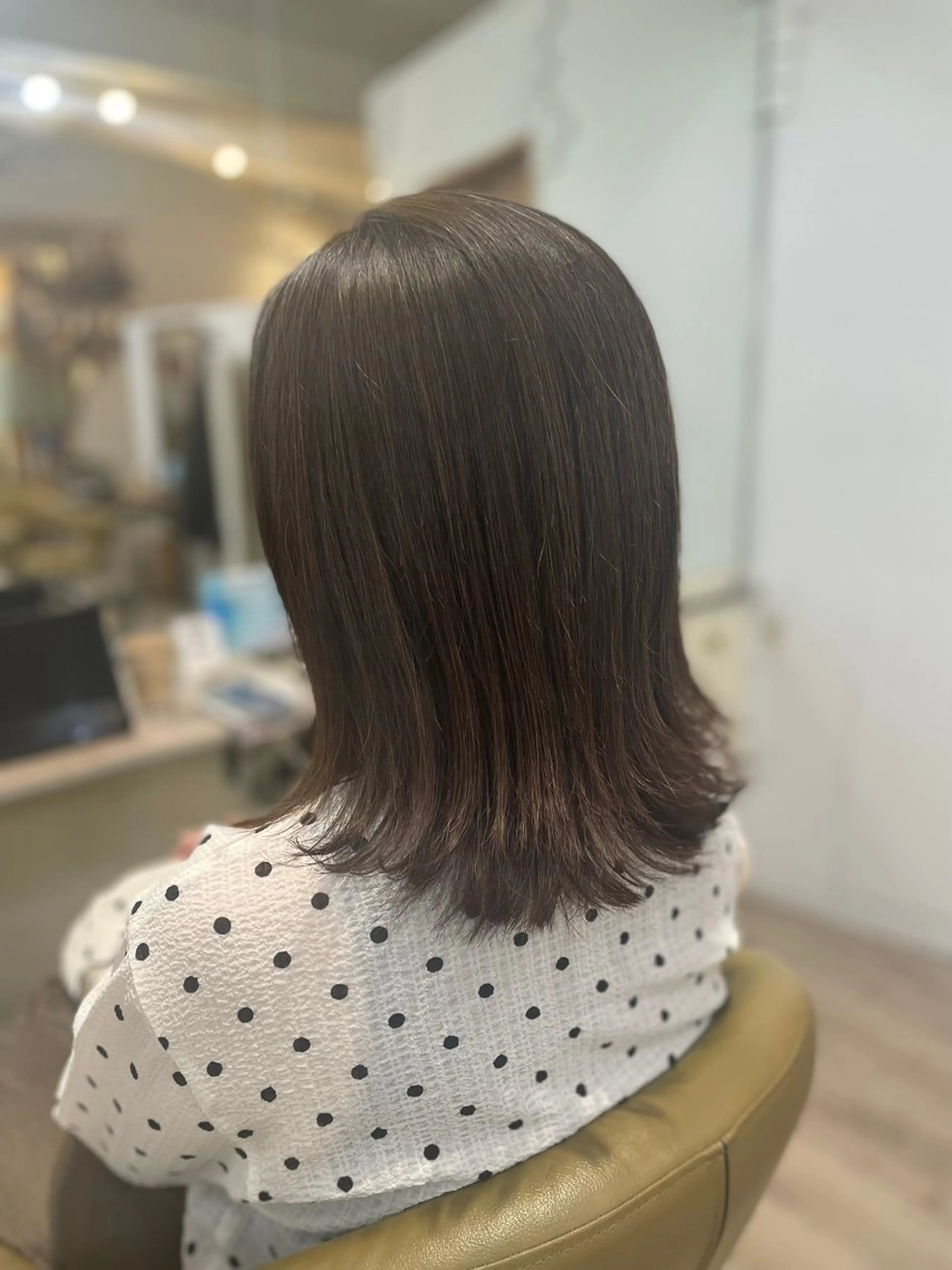 ミディアム ヘアカラー 茅野 あゆ美のヘアスタイル