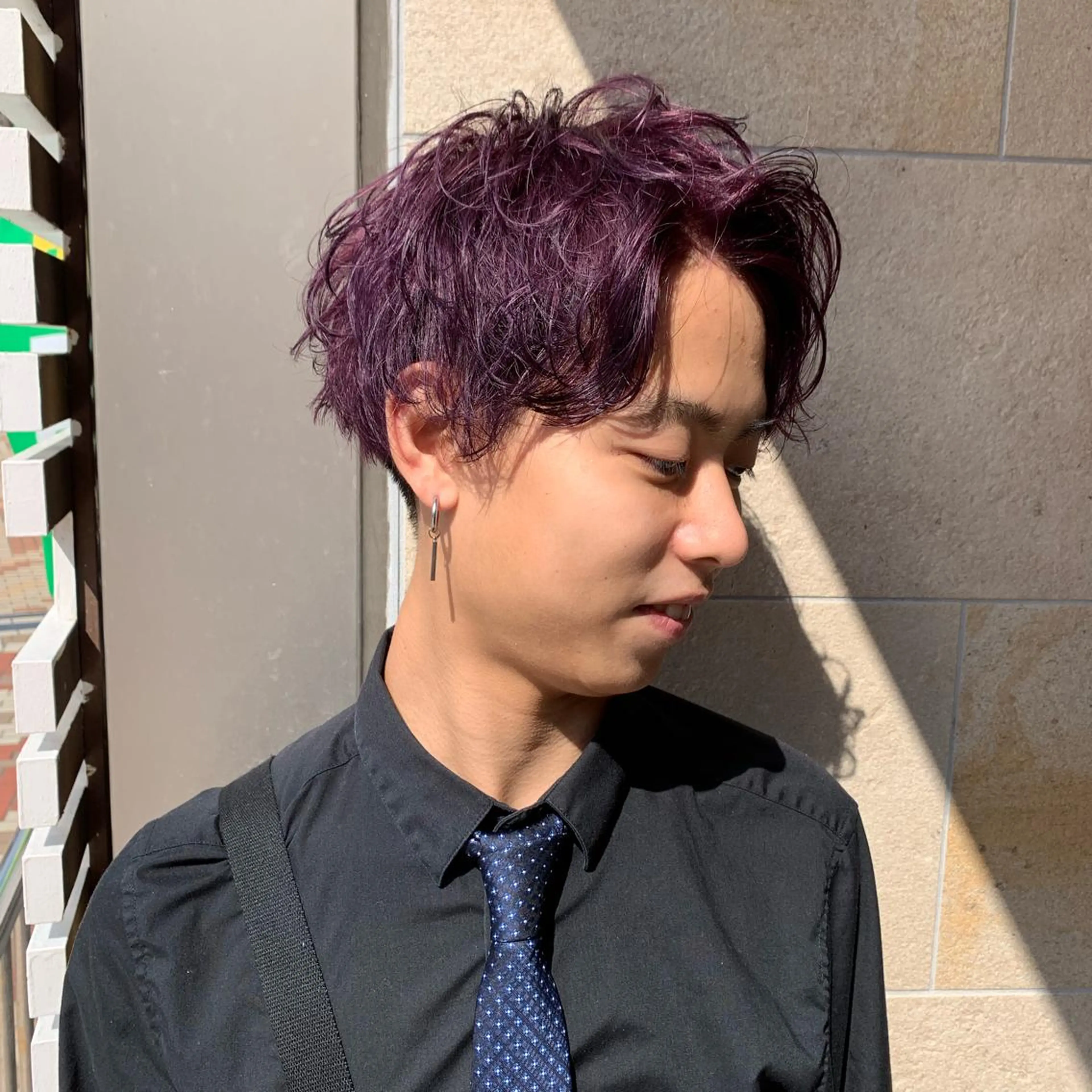 ショート カラー パーマ メンズ Vir by browのヘアスタイル