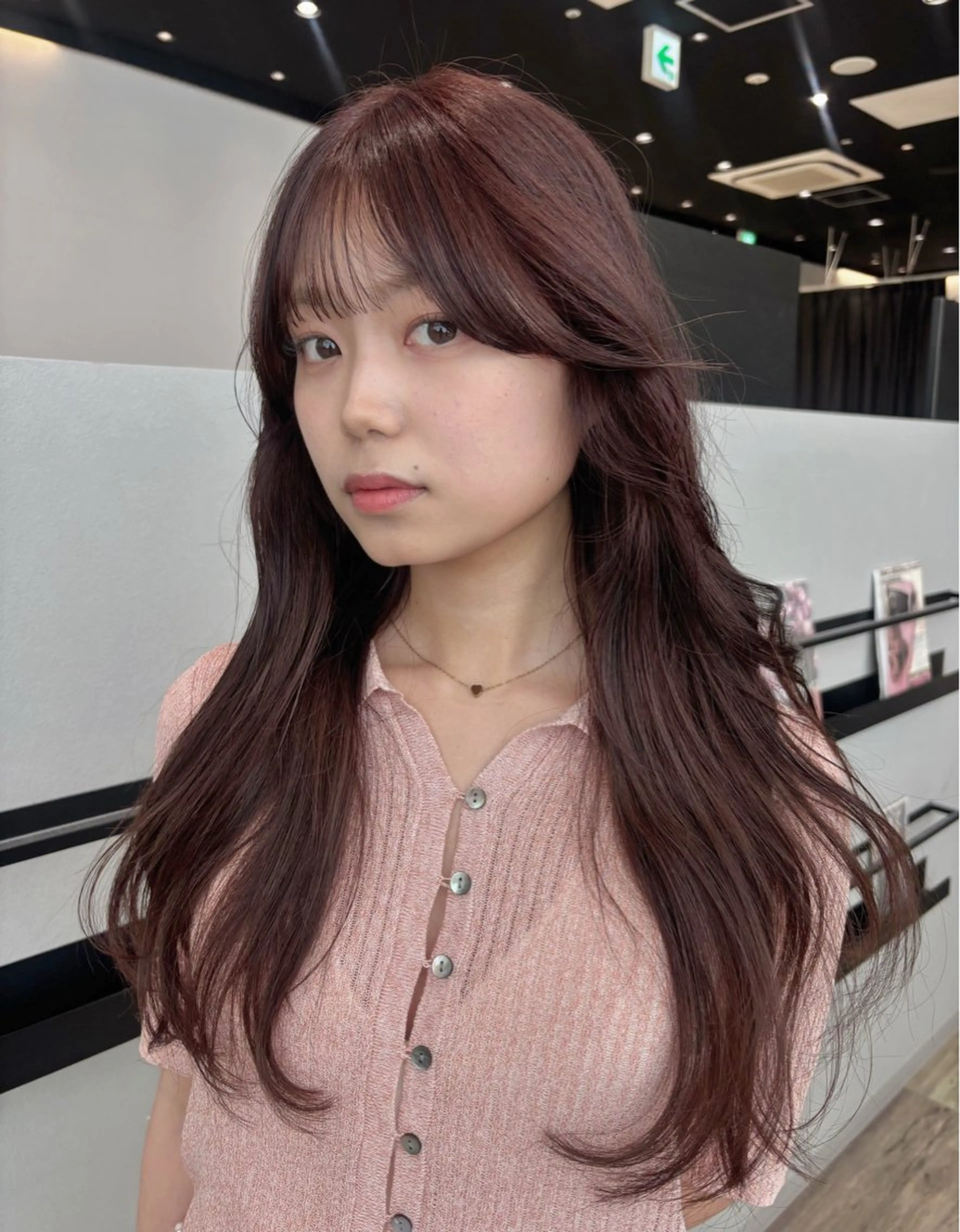 ロング カラー ピンクカラー カット ヘアカラー ktwo☆ 暗艶髪☆姫野琳のヘアスタイル