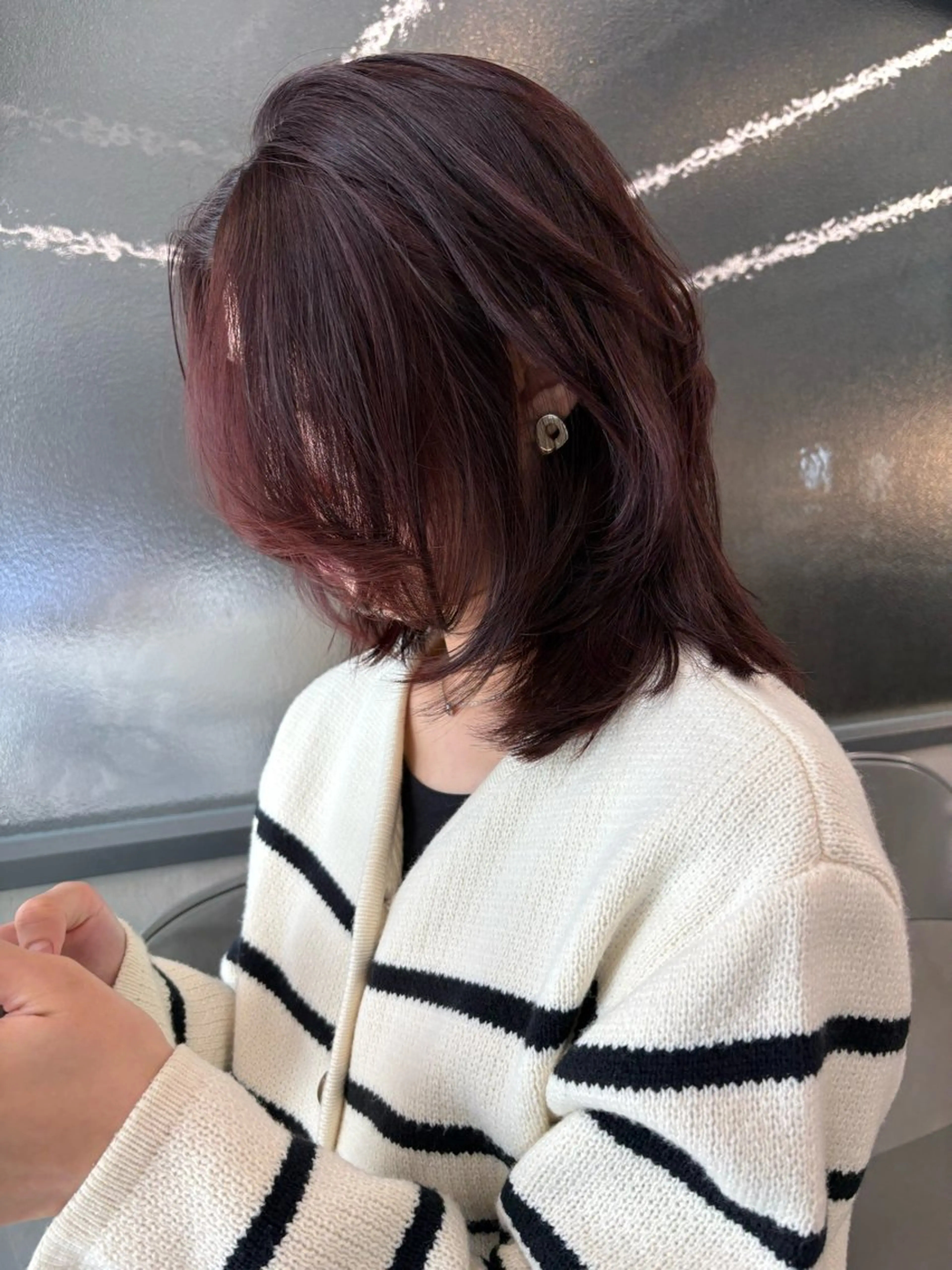 ミディアム カラー カット ヘアカラー トリートメント レイヤー/柔色 カラー/SAkiのヘアスタイル