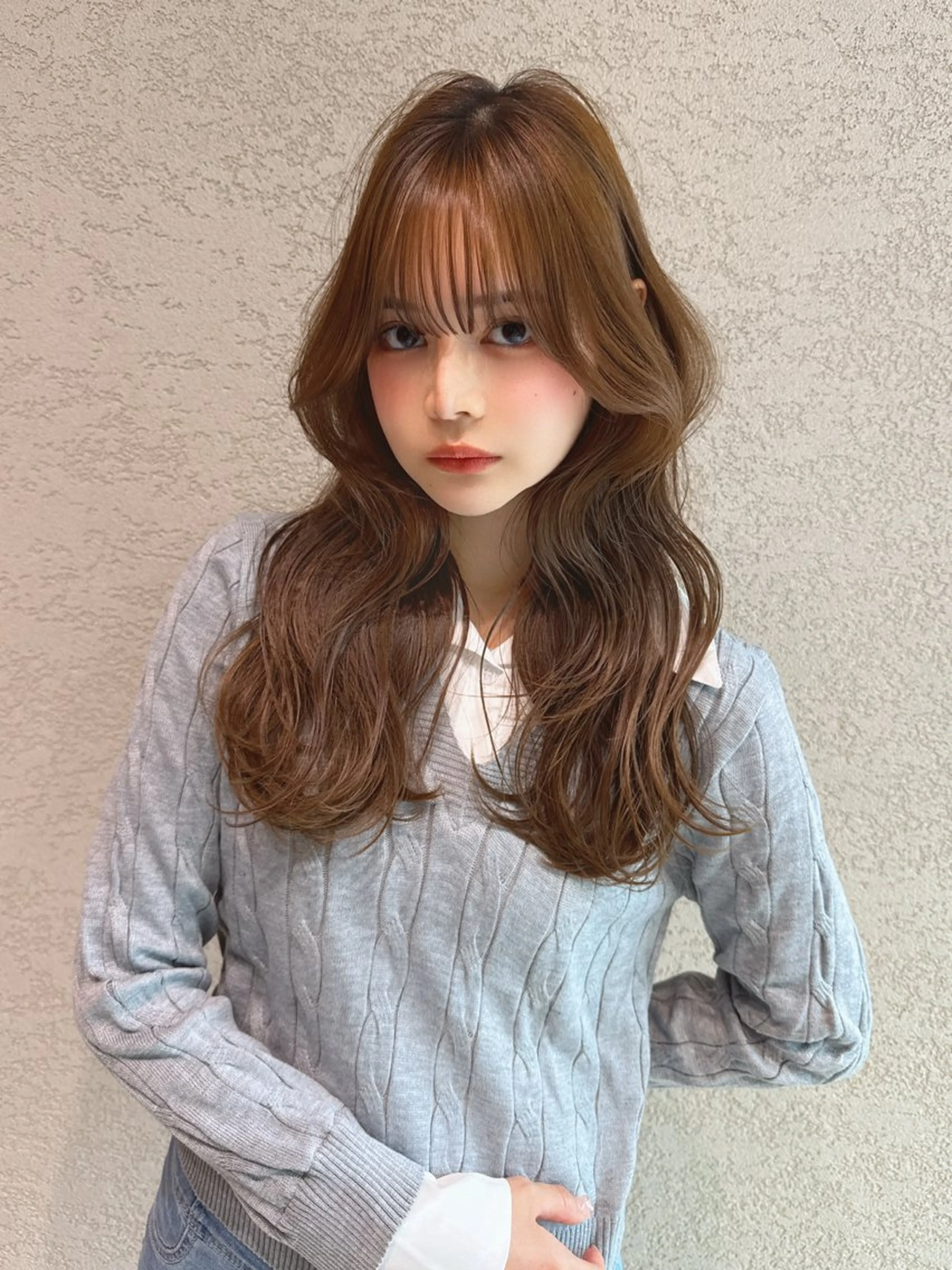 ロング カラー カット ヘアカラー トリートメント レイヤーカット/ 顔周り 五島巨幹のヘアスタイル