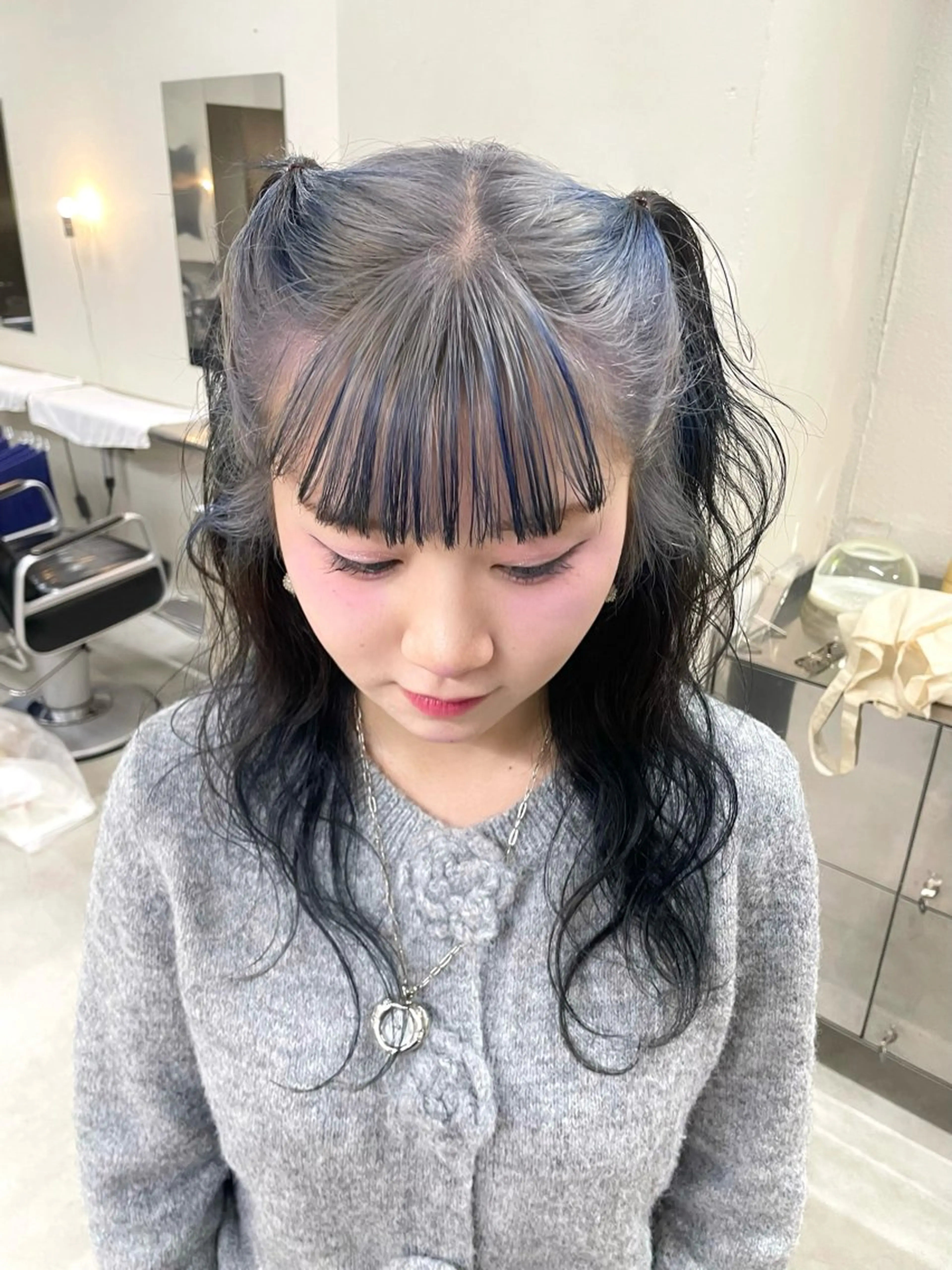 ロング カラー ヘアアレンジ ブリーチ ヘアカラー Then所属・mana/ハイトーン /ヘアアレンジ🎀のヘアスタイル