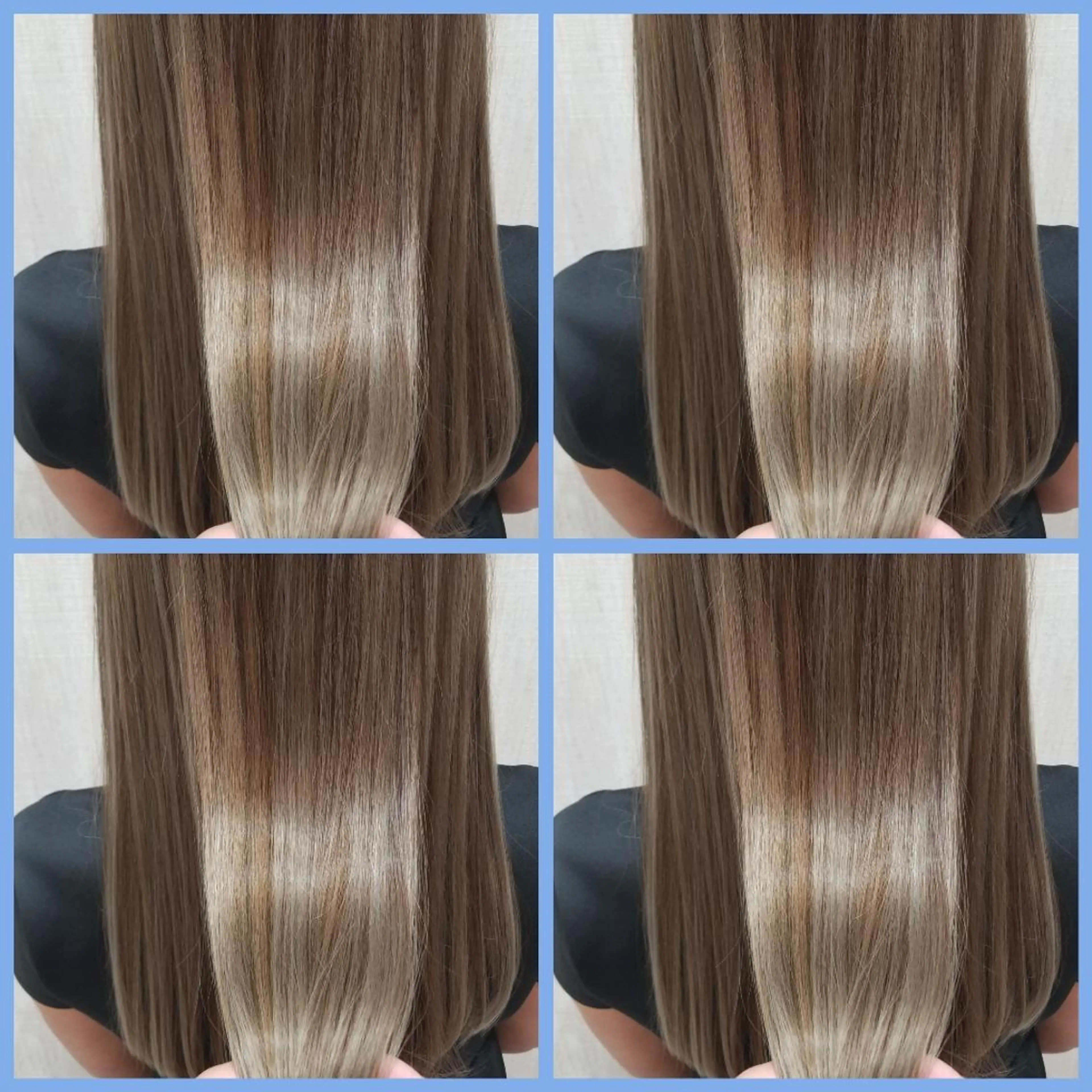 ロング カラー ベージュカラー ハイライトカラー シルバー シルバーベージュ ハイライト カット ヘアカラー 顔周りレイヤーカット 髪質改善代表西村功平のヘアスタイル