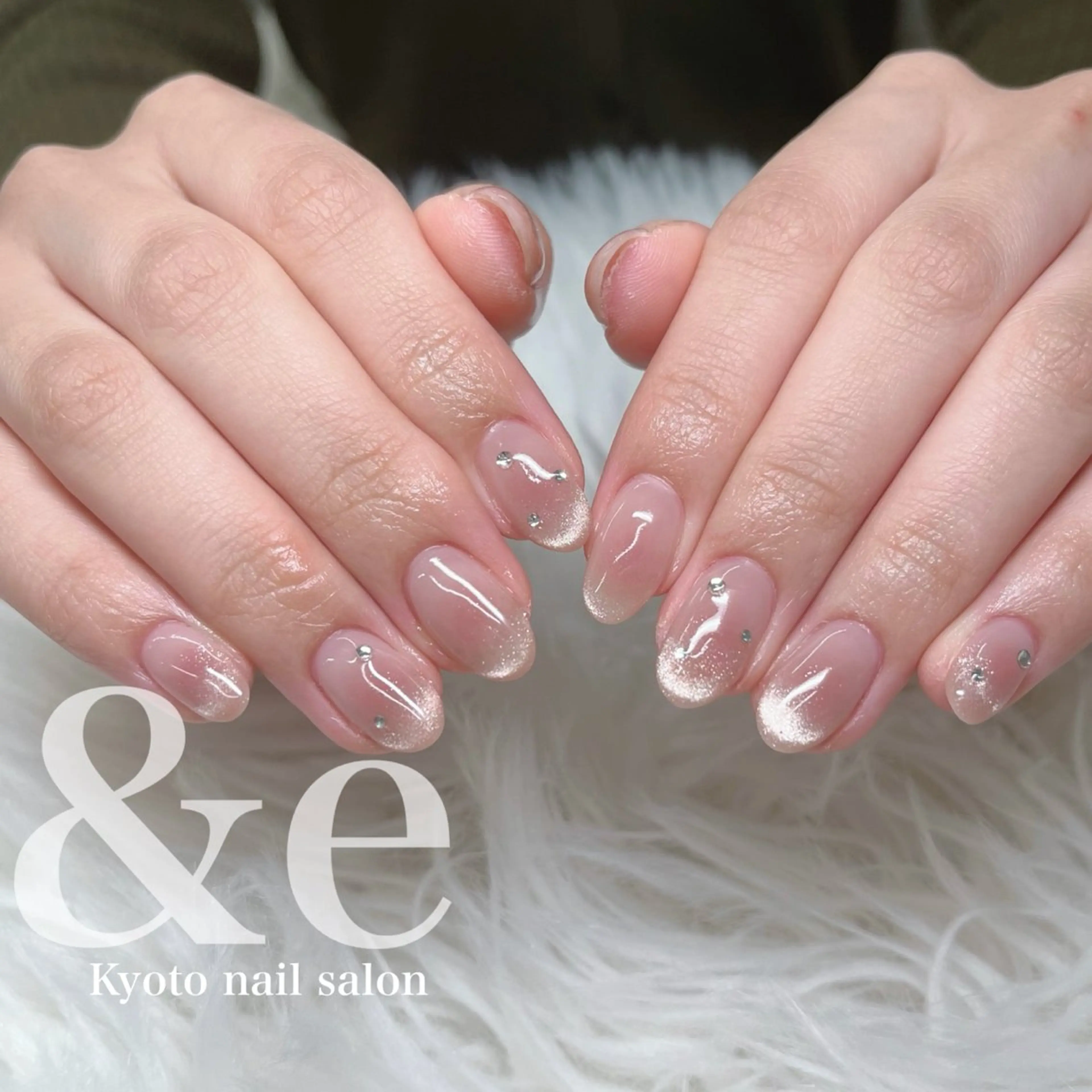 ネイル チークネイル マグネットネイル ハンドネイル nail salon &e ayanoのネイルデザイン